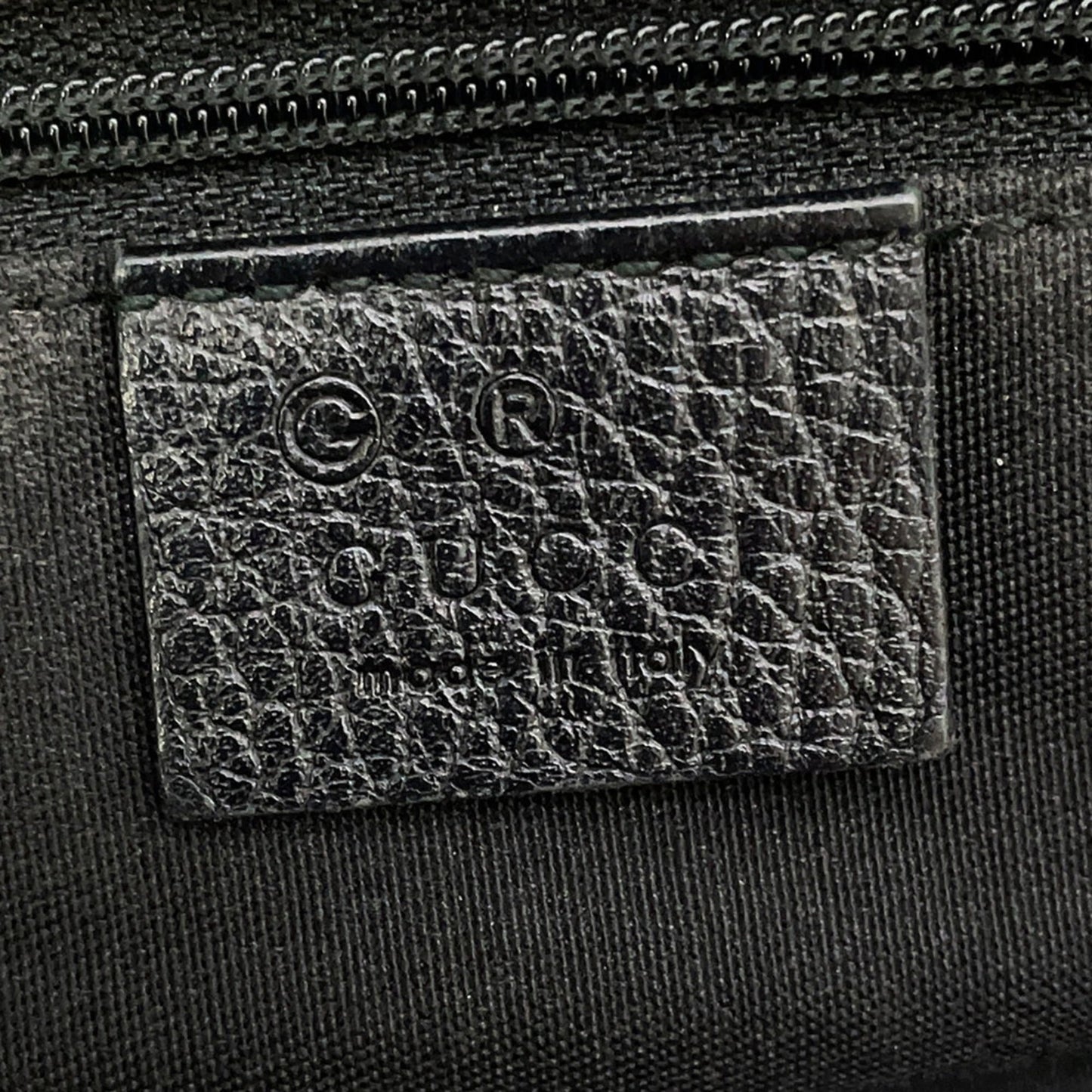 Gucci Sherry Line Black Nylon Leather Handbag ( )