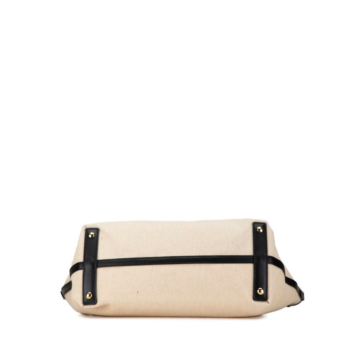 Burberry Black Canvas Leather Shoulder Bag Tote Bag ( )