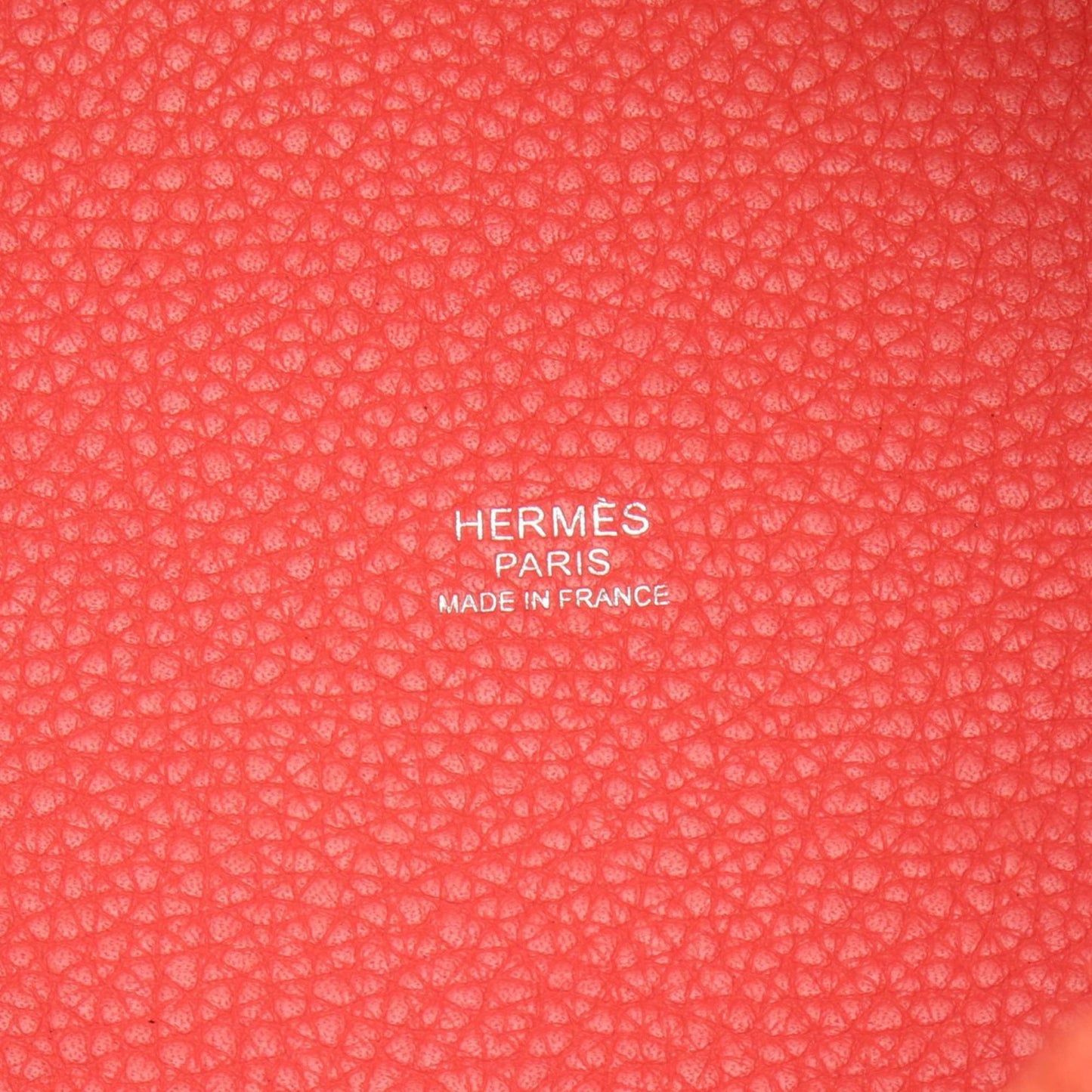 Hermes Red Color Rose Jaipur Taurillon Clemence Leather Leather Handbag ( )