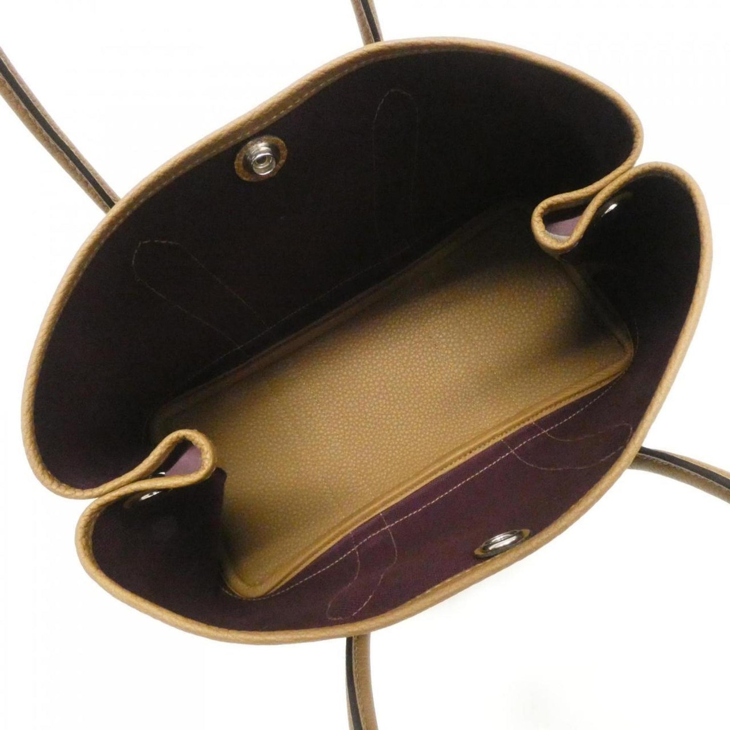 Hermes Garden Alezan Prune Negonda Leather Handbag ( )