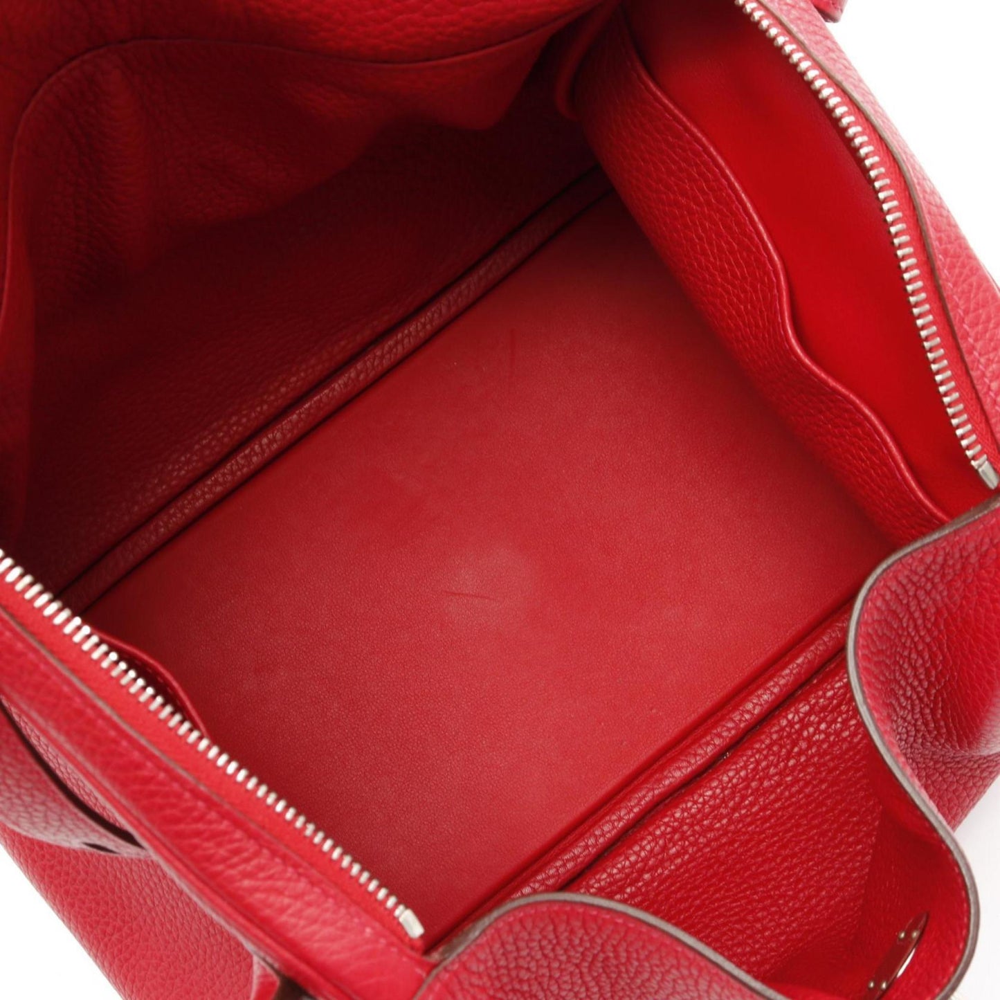Hermes Lindy Red Color Taurillon Clemence Leather Shoulder Bag ( )