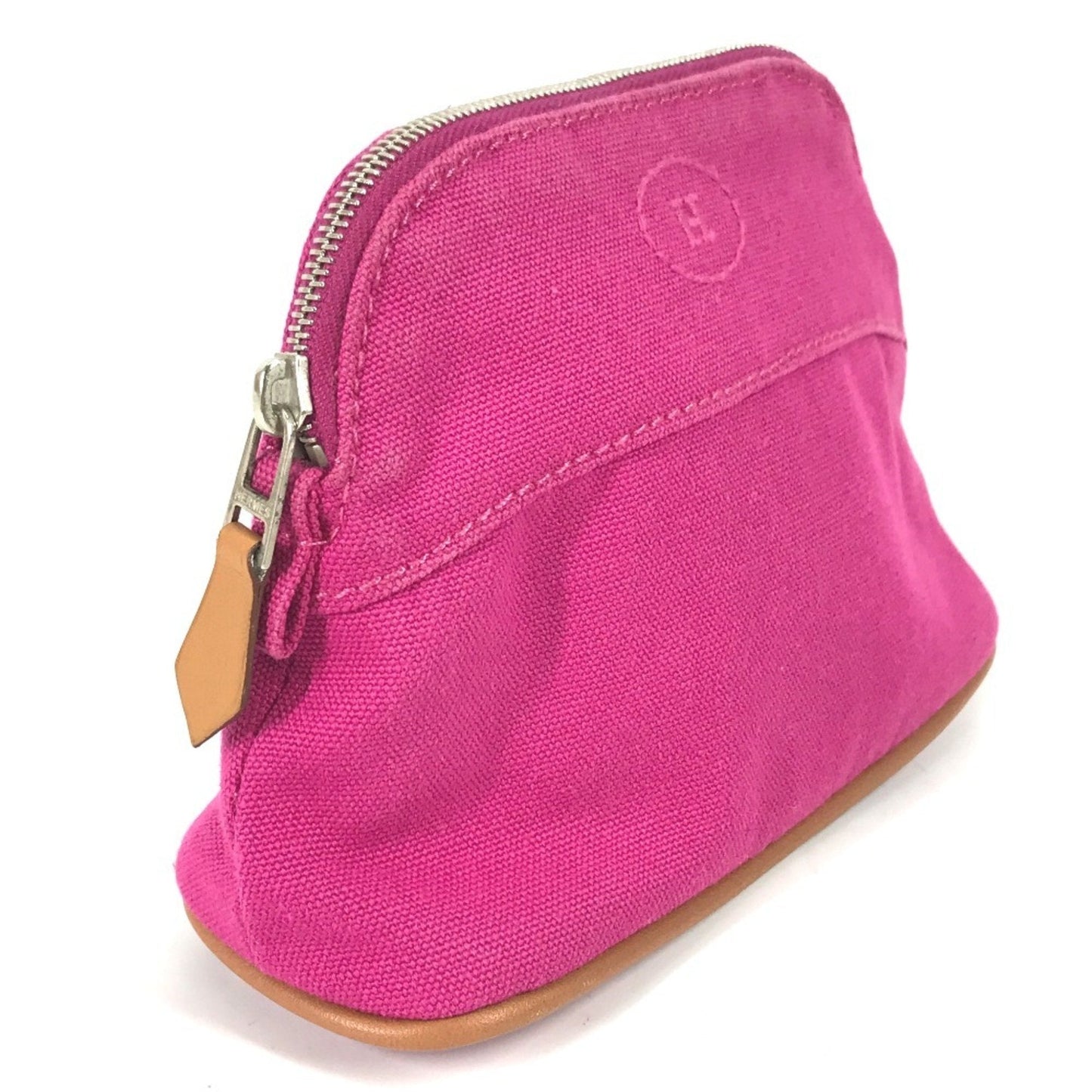 Hermes Pink Canvas Pouch ( )