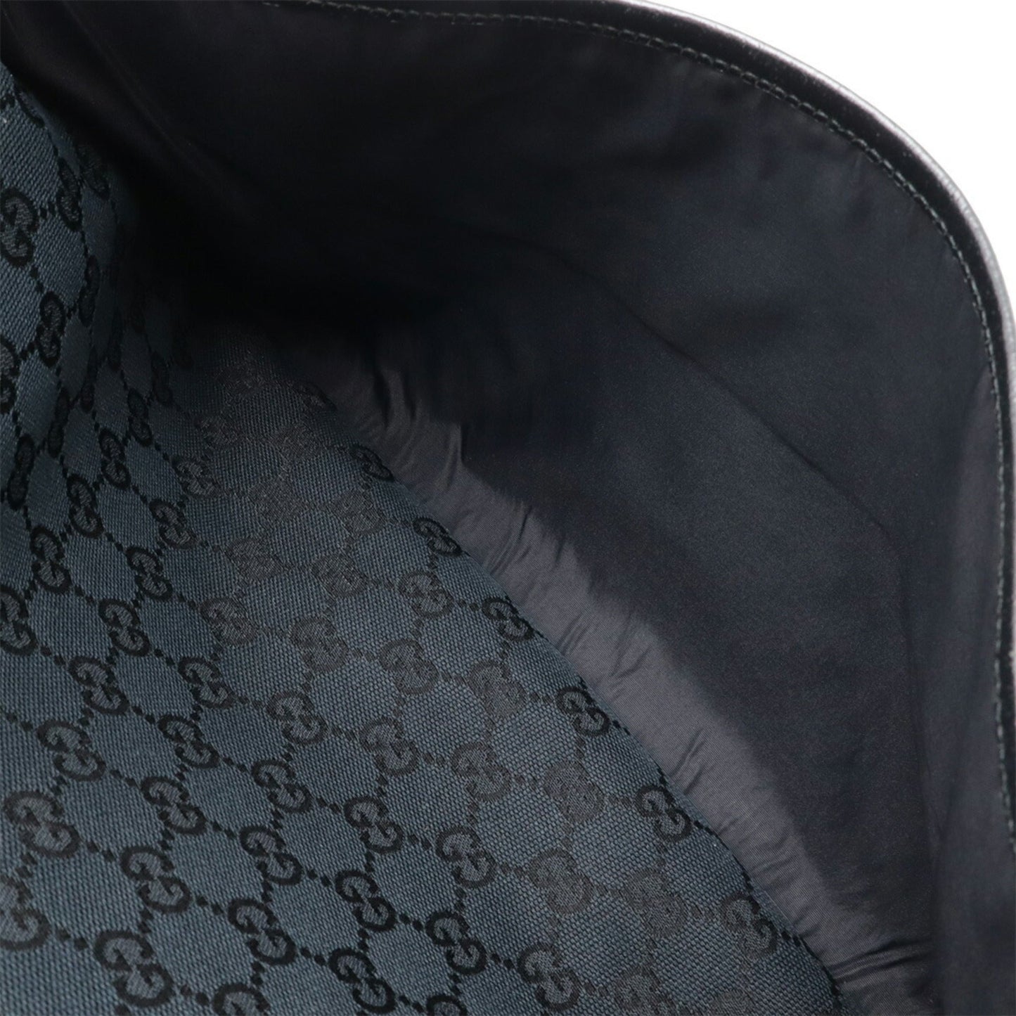 Gucci Black Gg Canvas Leather Shoulder Bag ( )
