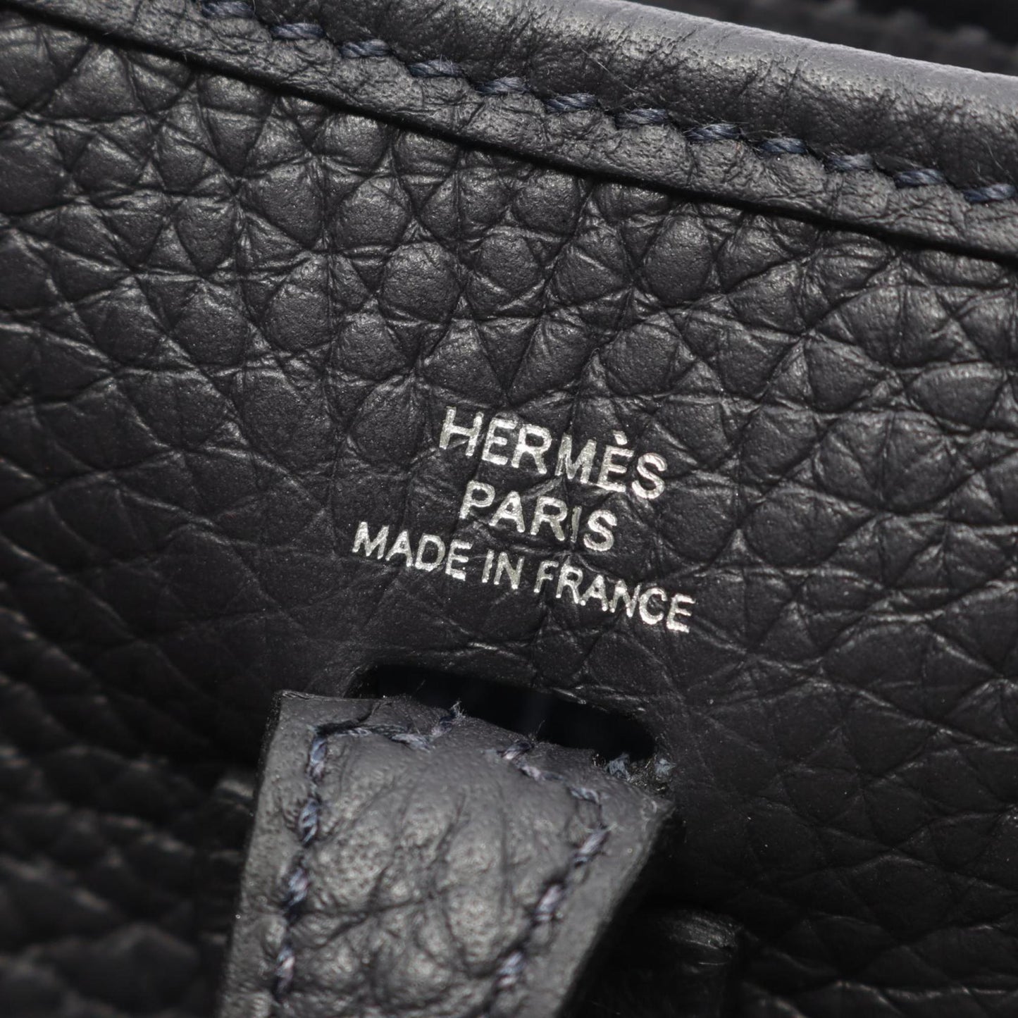 Hermes Navy Taurillon Clemence Leather Shoulder Bag ( )