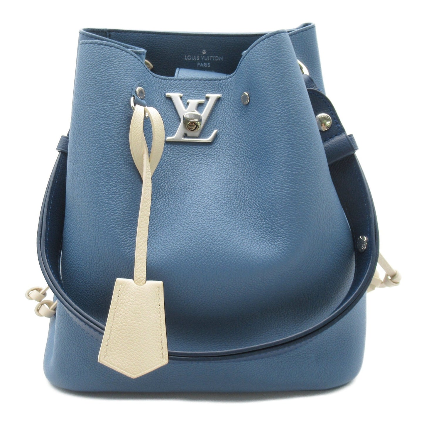 LOUIS VUITTON Rock Me Bucket Blue Blue gene Taurillon Clemence Leather leather Handbag