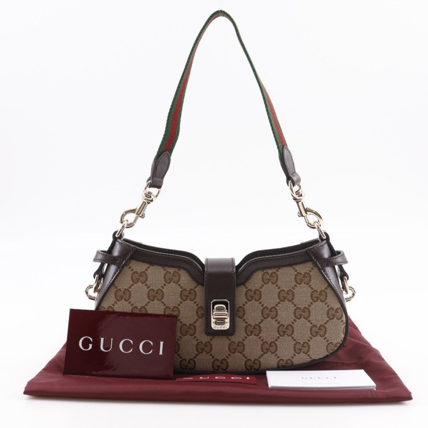 Gucci Brown Gg Canvas Shoulder Bag ( )