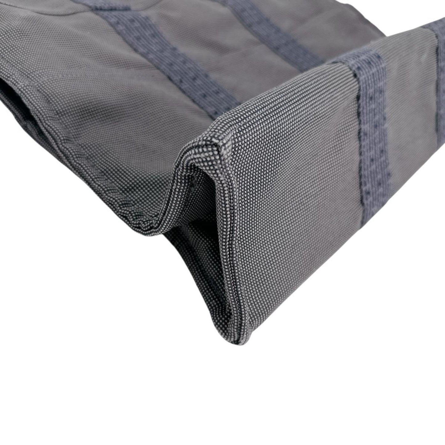 Hermes Gray Canvas Handbag Tote Bag ( )