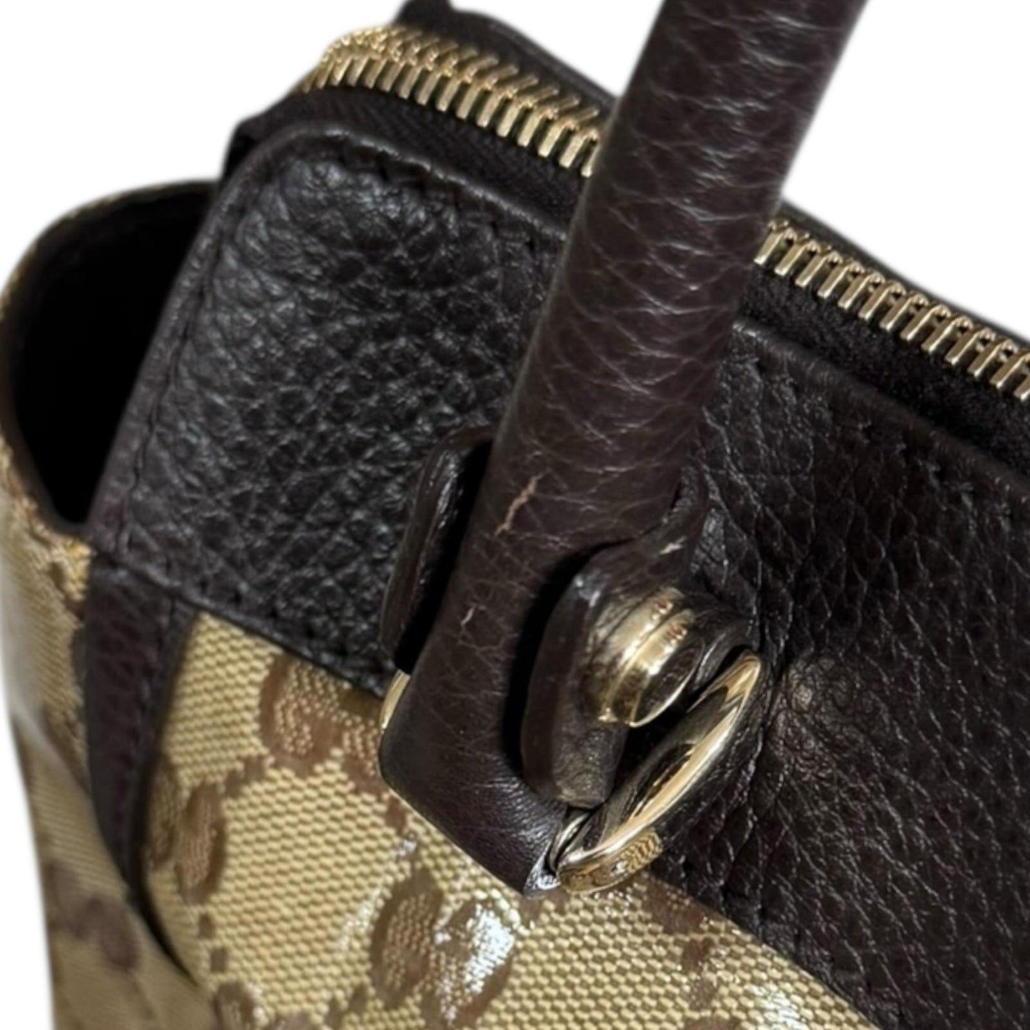 Gucci Brown Pvc Coated Canvas Tote Bag ( )