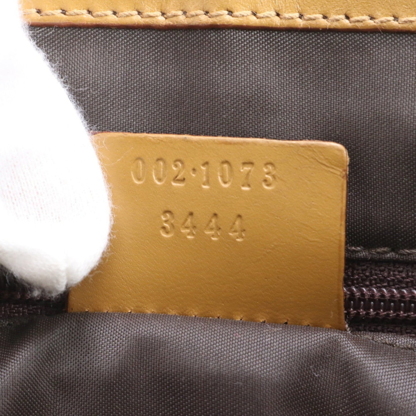 Gucci Brown Leather Canvas Shoulder Bag ( )