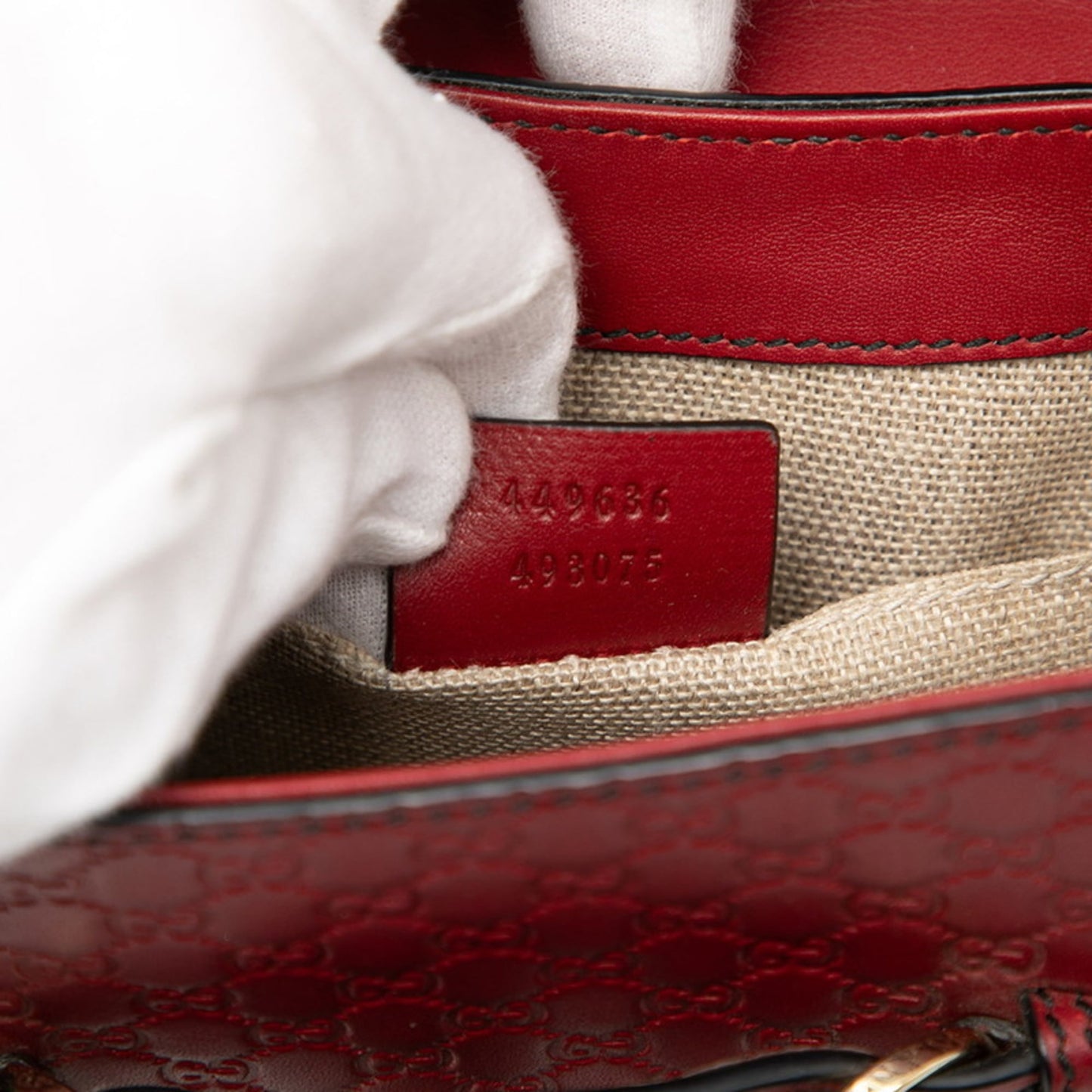 Gucci Red Color Wine Leather Shoulder Bag ( )