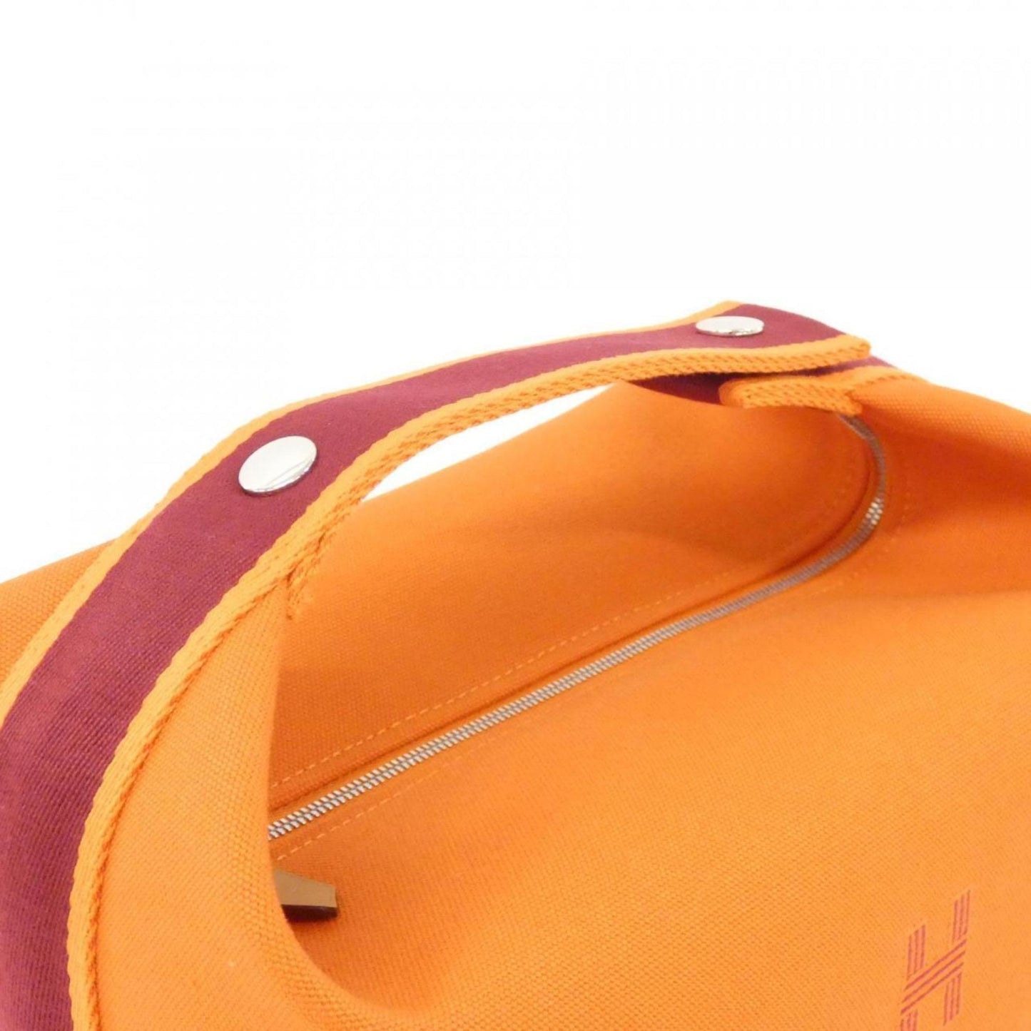 Hermes Feu Orange Canvas Pouch ( )