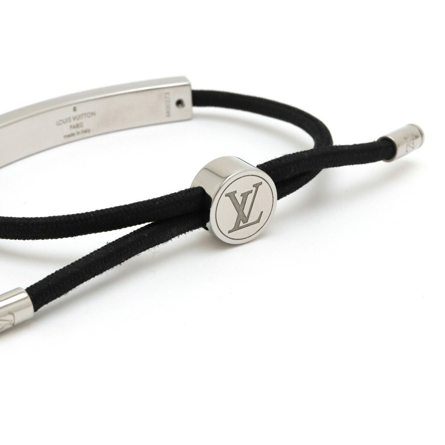 LOUIS VUITTON Bracelet LV Space Plate Metal Noir Black M00273