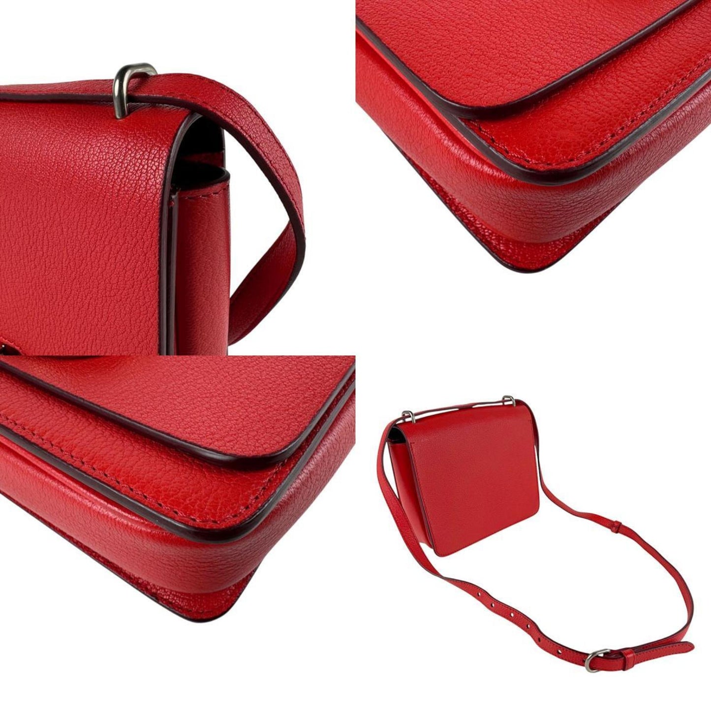 Burberry Red Color Leather Shoulder Bag ( )