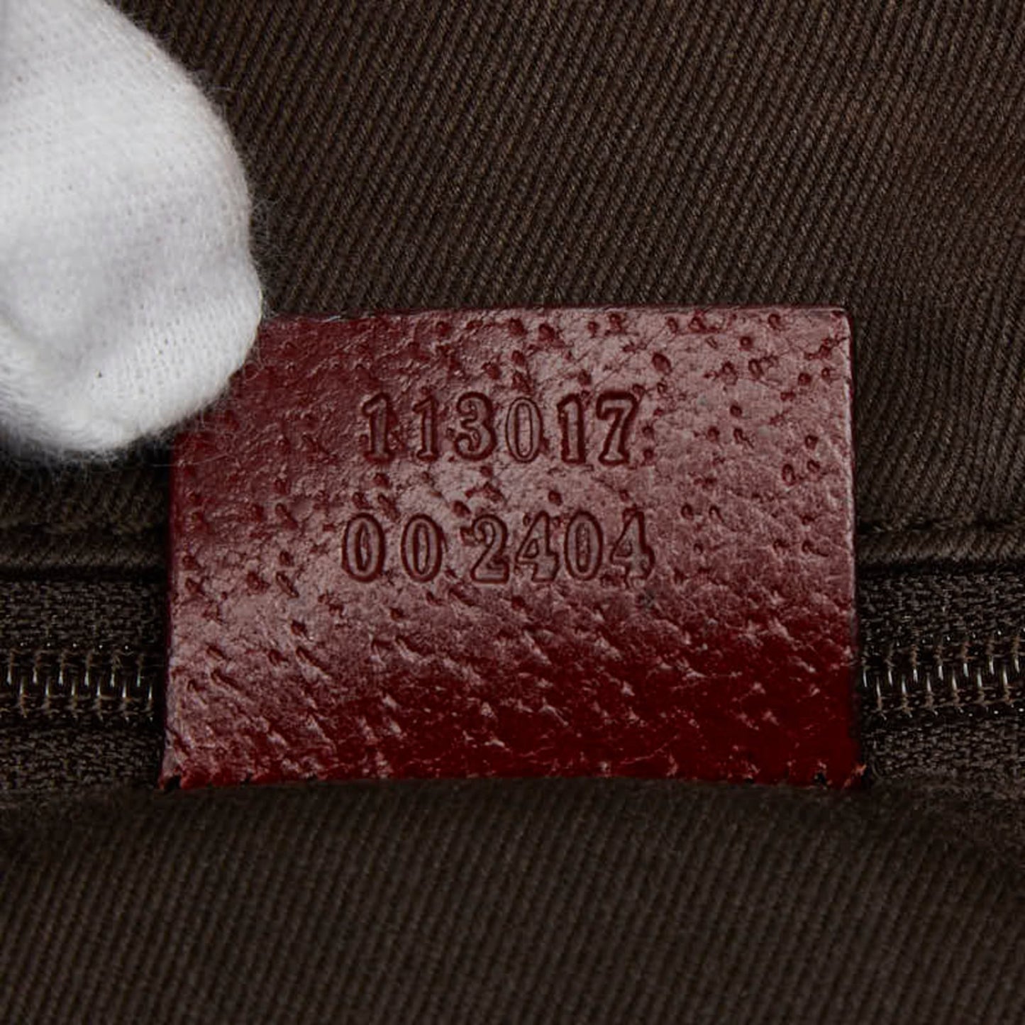 Gucci Beige Bordeaux Canvas Leather Handbag Tote Bag ( )