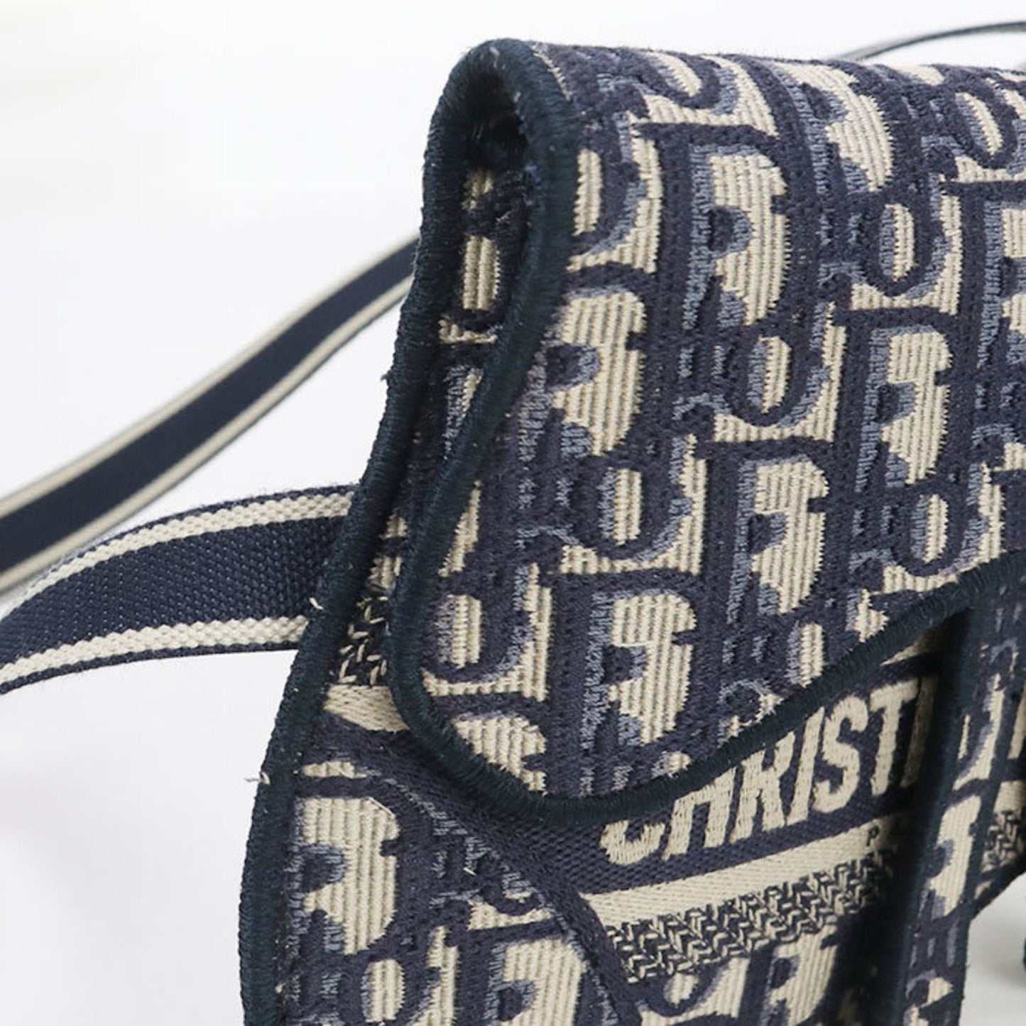 Christian Dior Navy Jacquard Fanny Pack ()
