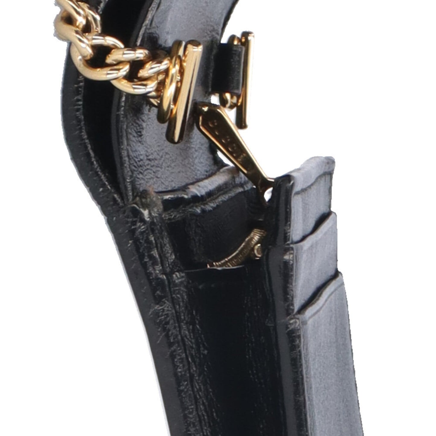 Gucci Black Leather Chain/Shoulder Wallet ( )