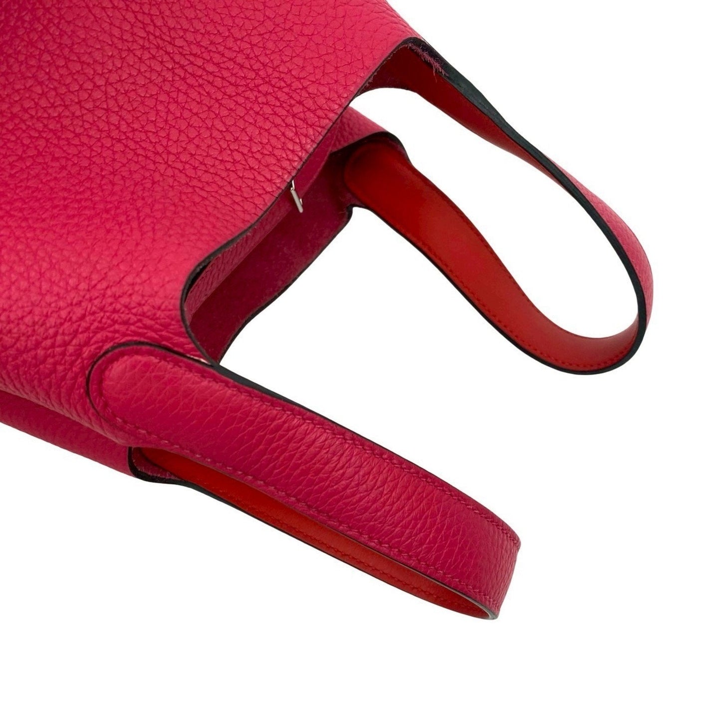 Hermes Pink Taurillon Clemence Leather Handbag Tote Bag ( )