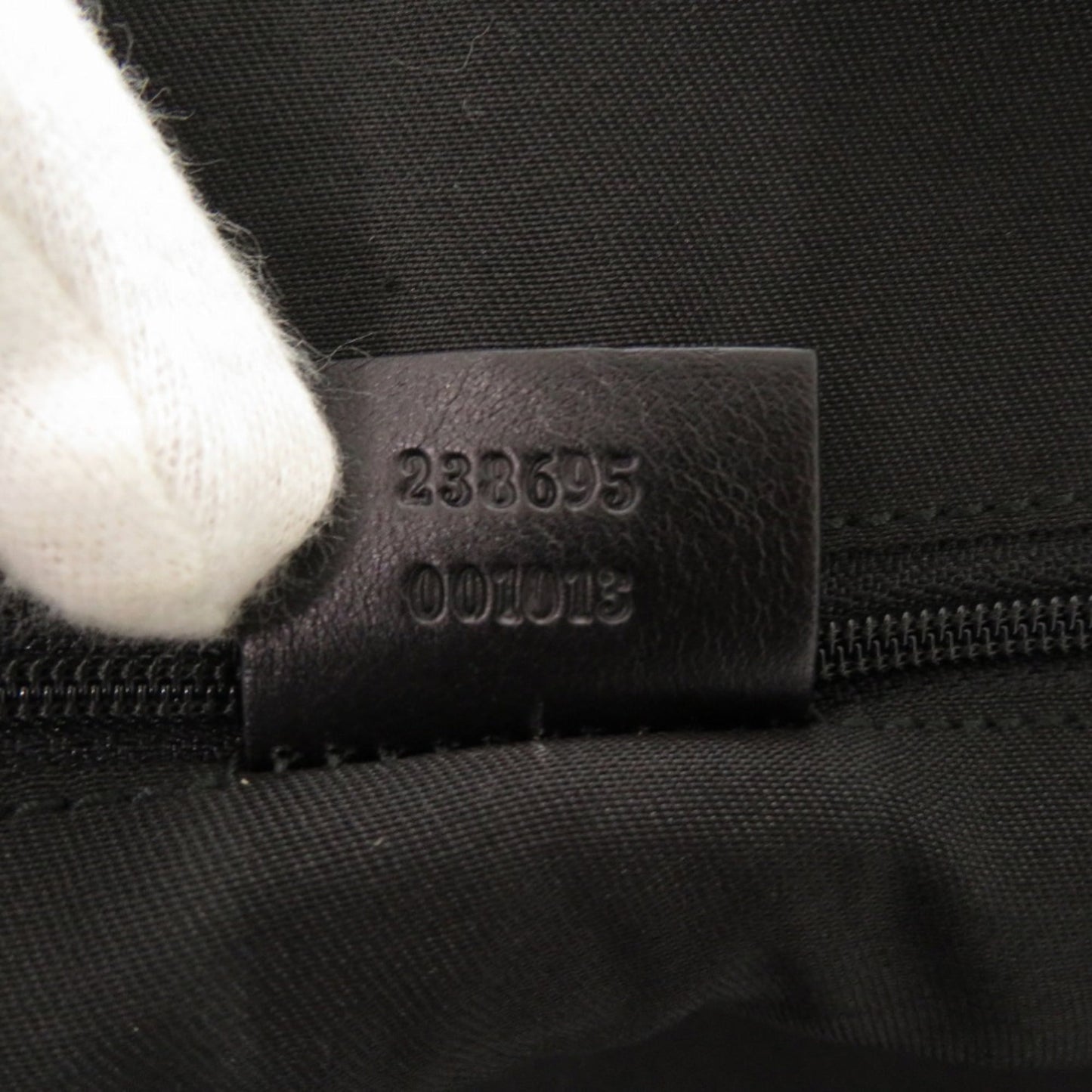 Gucci Black Canvas Leather Tote Bag ( )