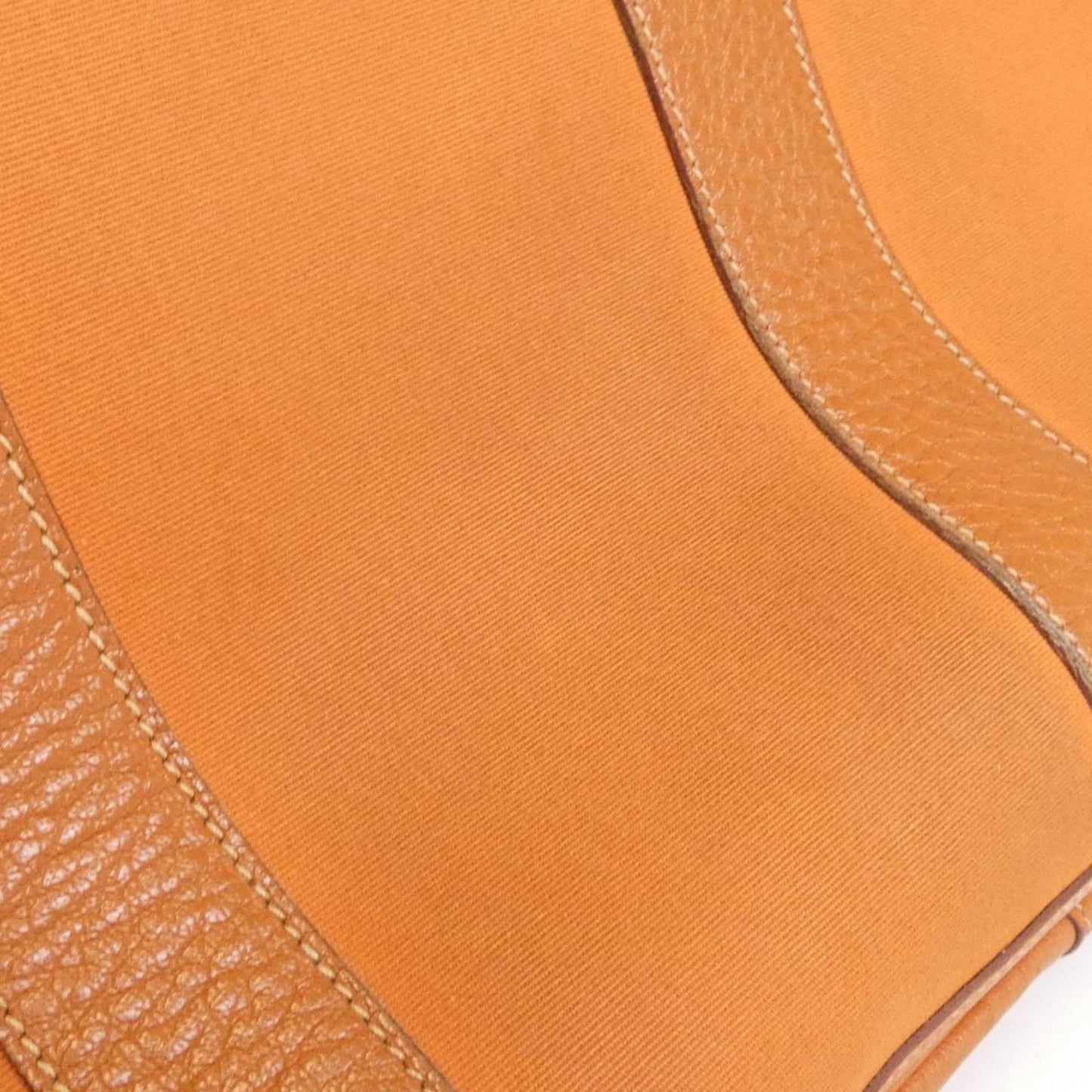 Hermes Potiron Toile Officier Buffle Skipper Leather Handbag ( )