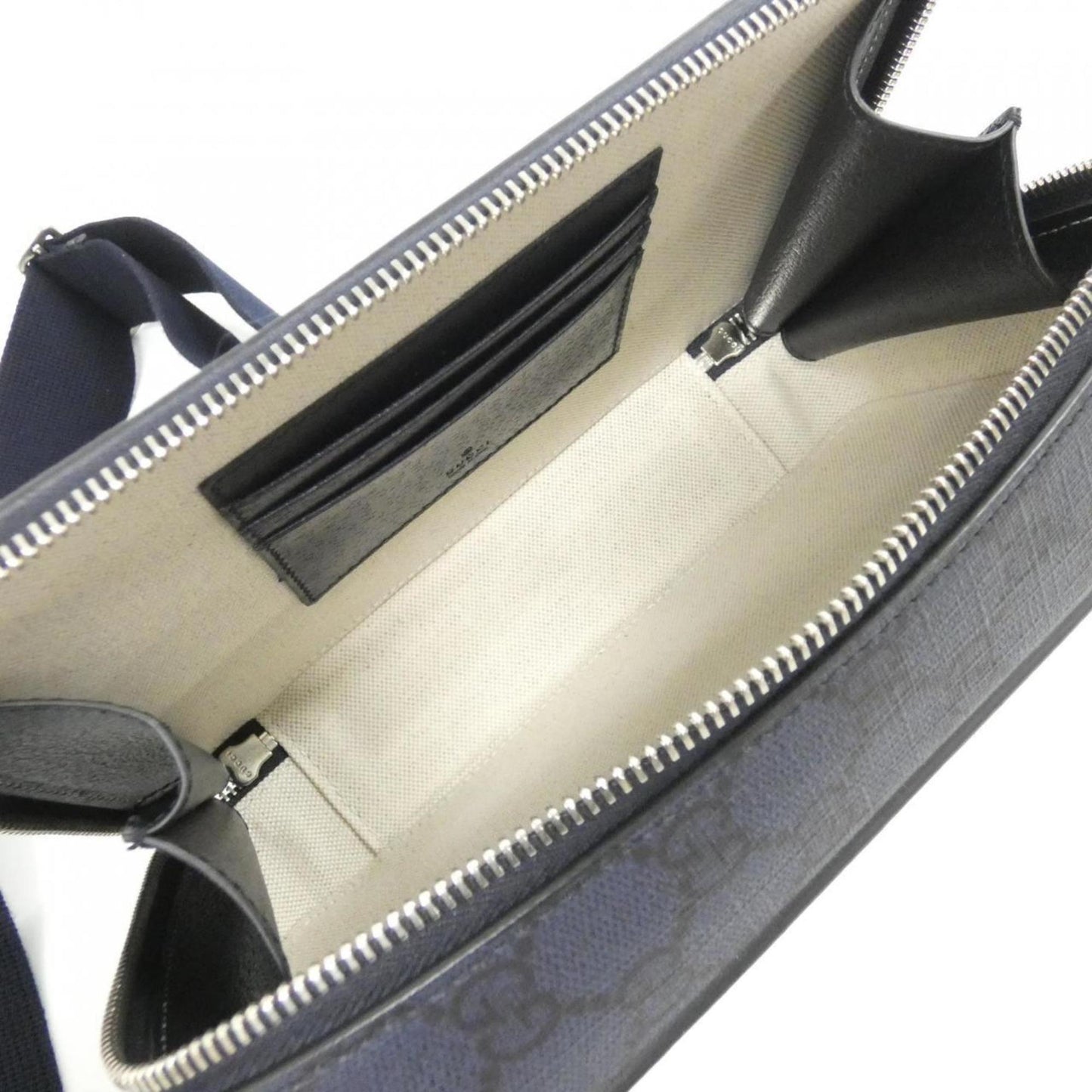 Gucci Black Blue Gg Supreme Shoulder Bag ( )