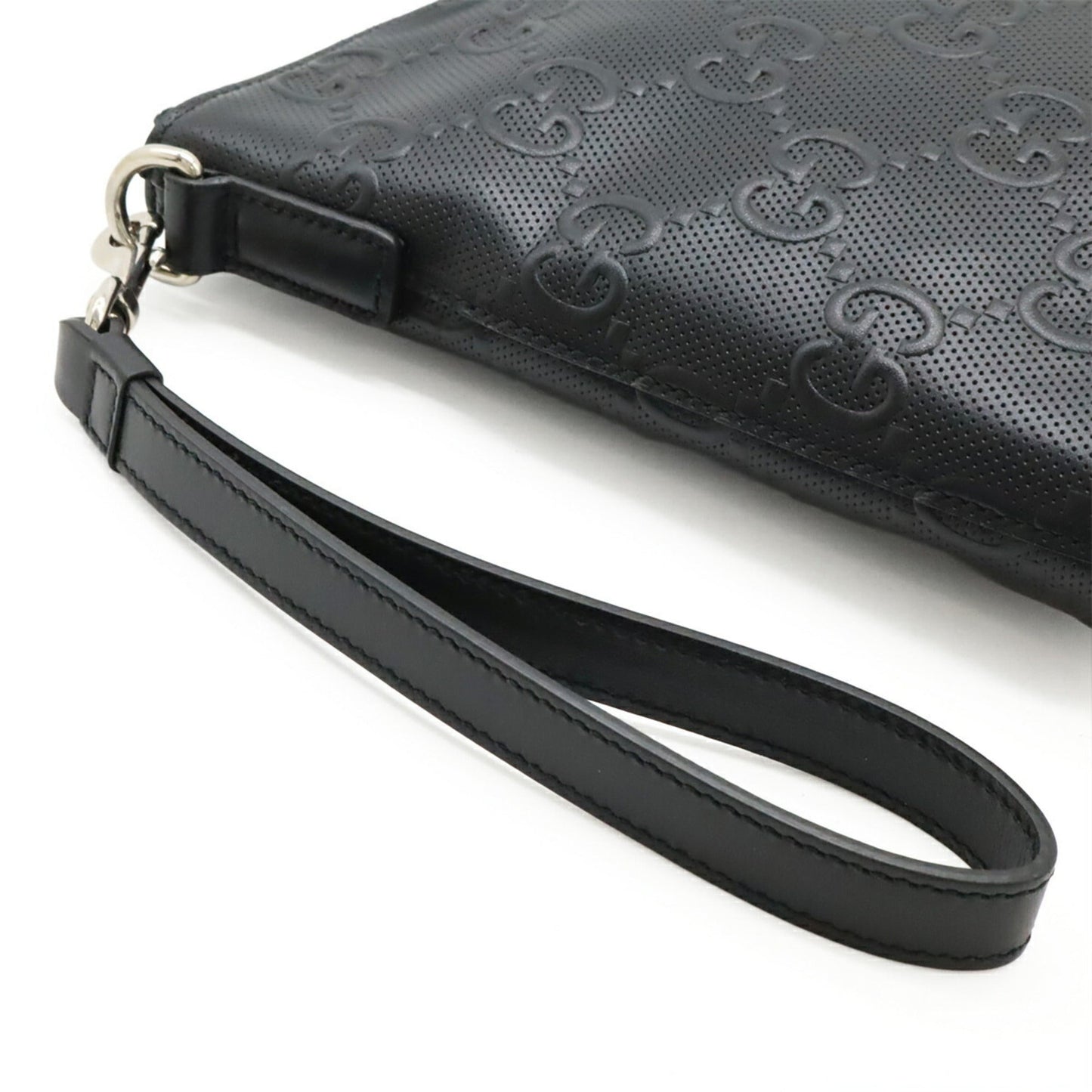 Gucci Black Leather Clutch Bag Shoulder Bag ( )