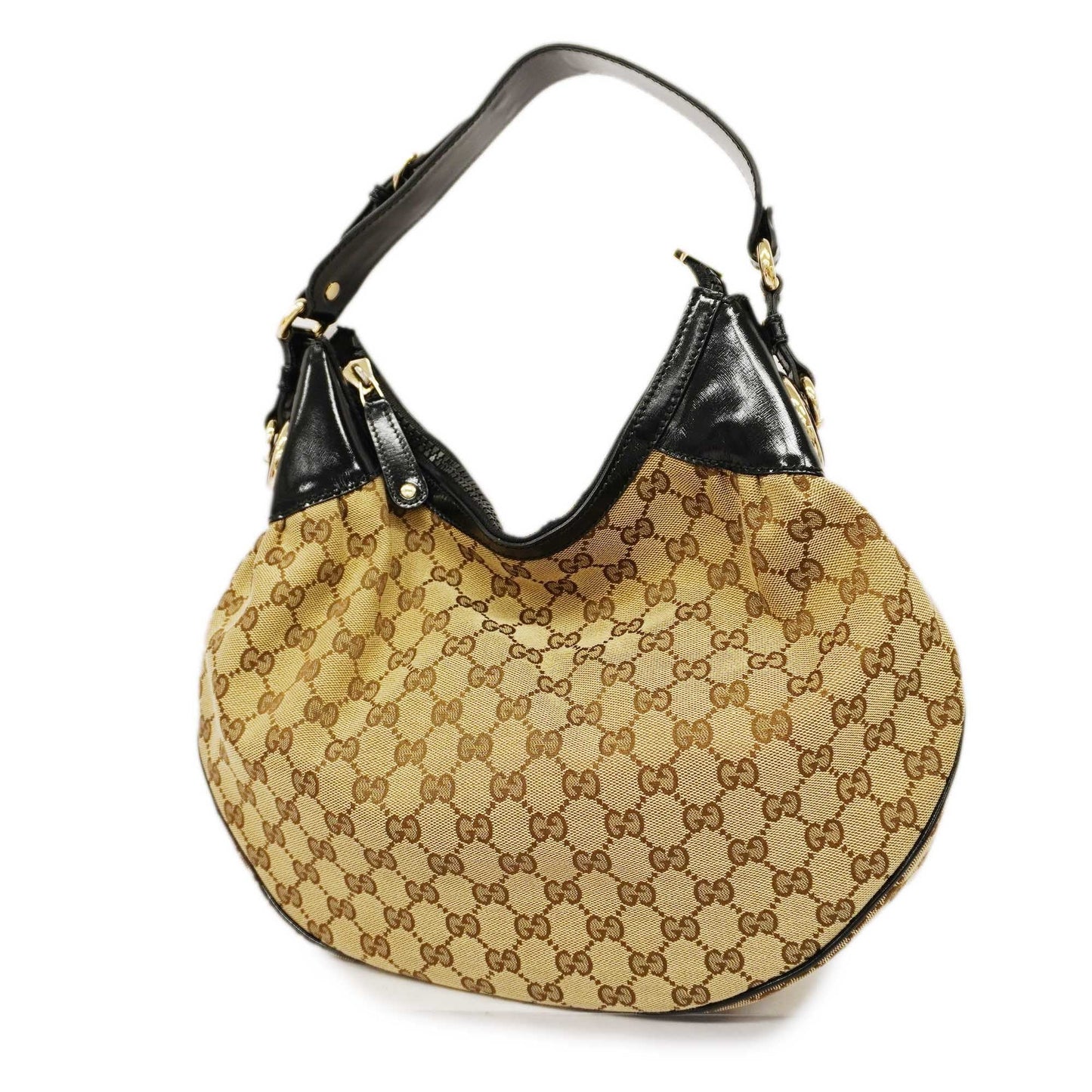 GUCCIAuth Shoulder Bag 203927 Women's GG Canvas Shoulder Bag Beige,Black