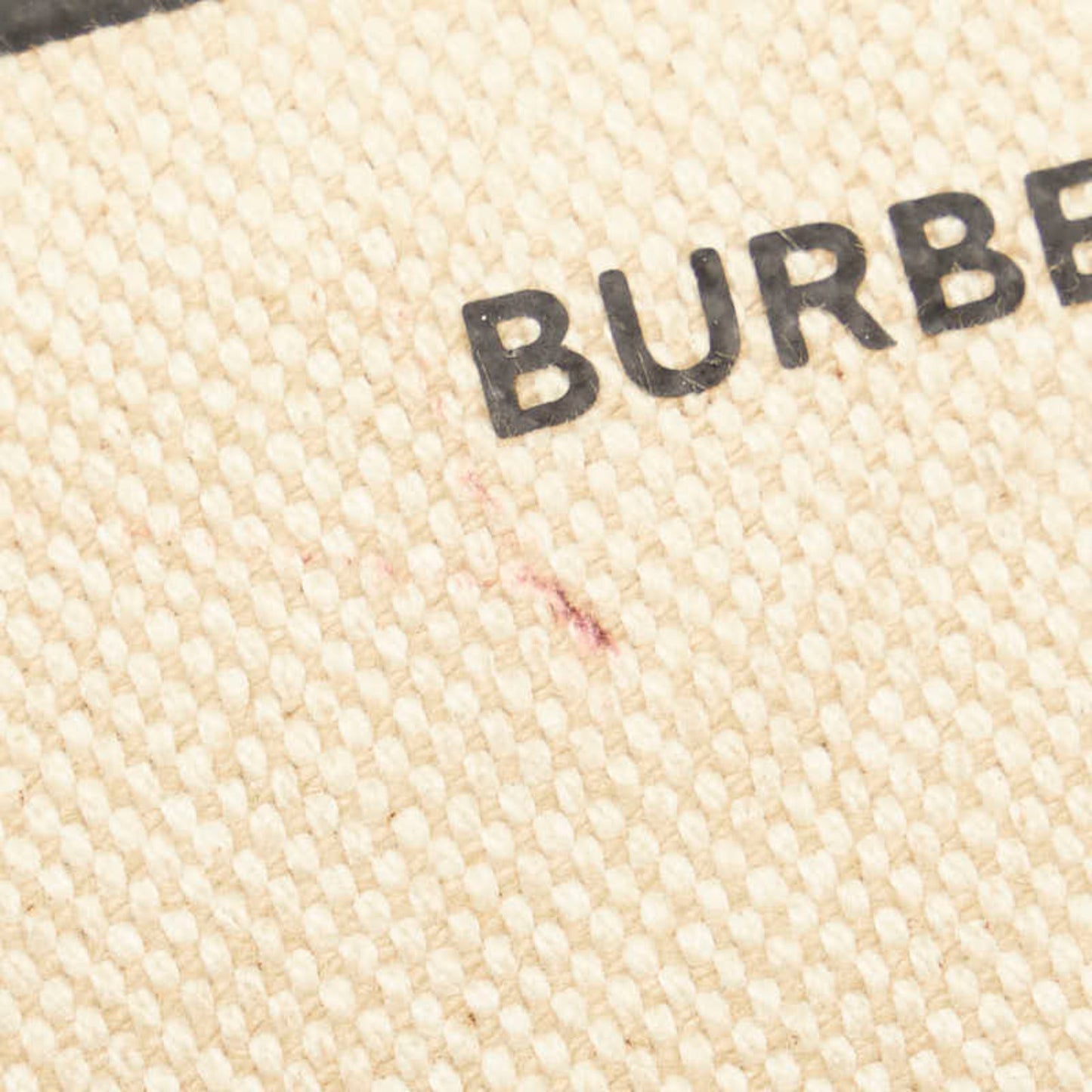 Burberry Beige Canvas Leather Pouch Tote Bag ( )