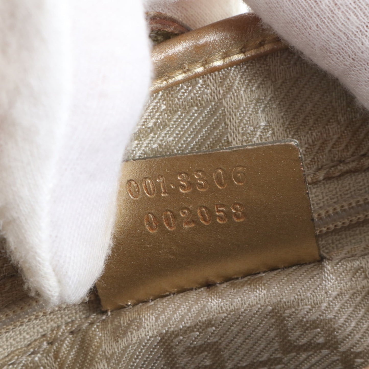 Gucci Blue Gold Leather Canvas Shoulder Bag ( )