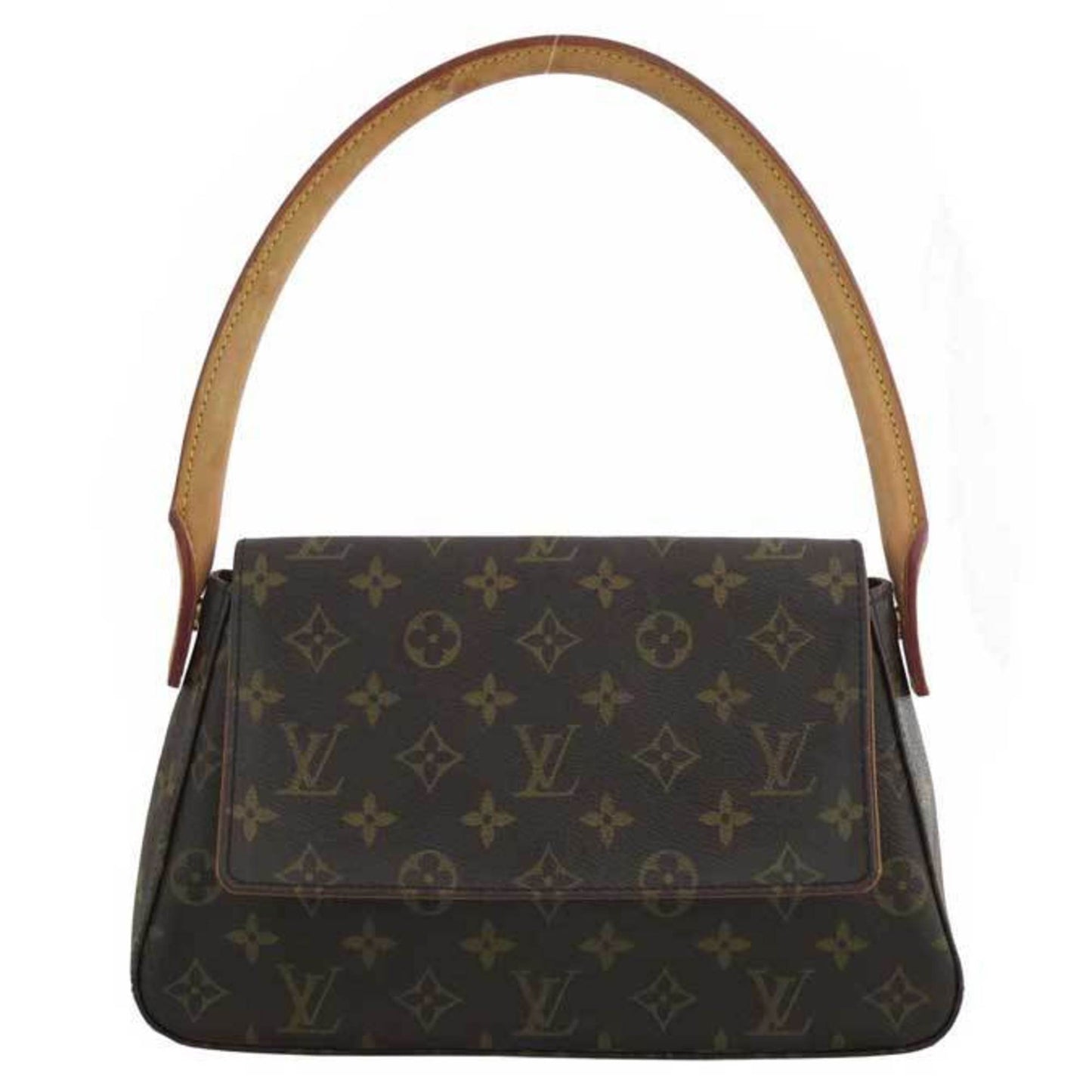 Louis Vuitton Bag Monogram Mini Looping Brown Canvas Shoulder One Women's