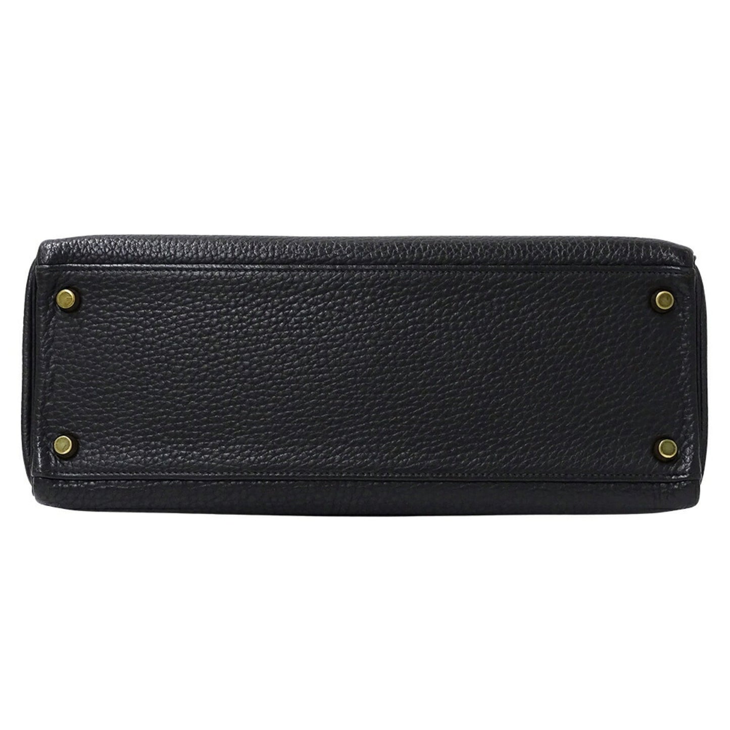Hermes Kelly Black White Togo Leather Handbag Shoulder Bag ( )