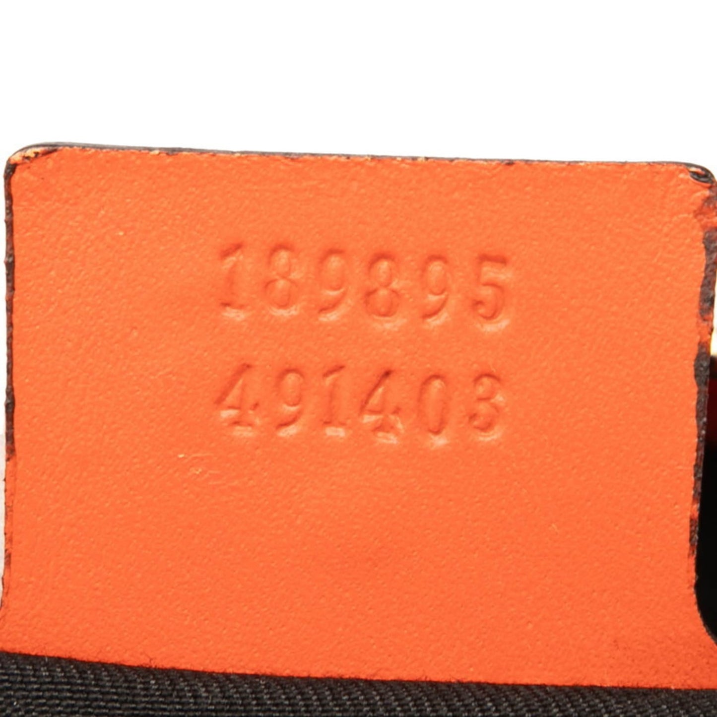 Gucci Black Orange White Pvc Leather Handbag ( )
