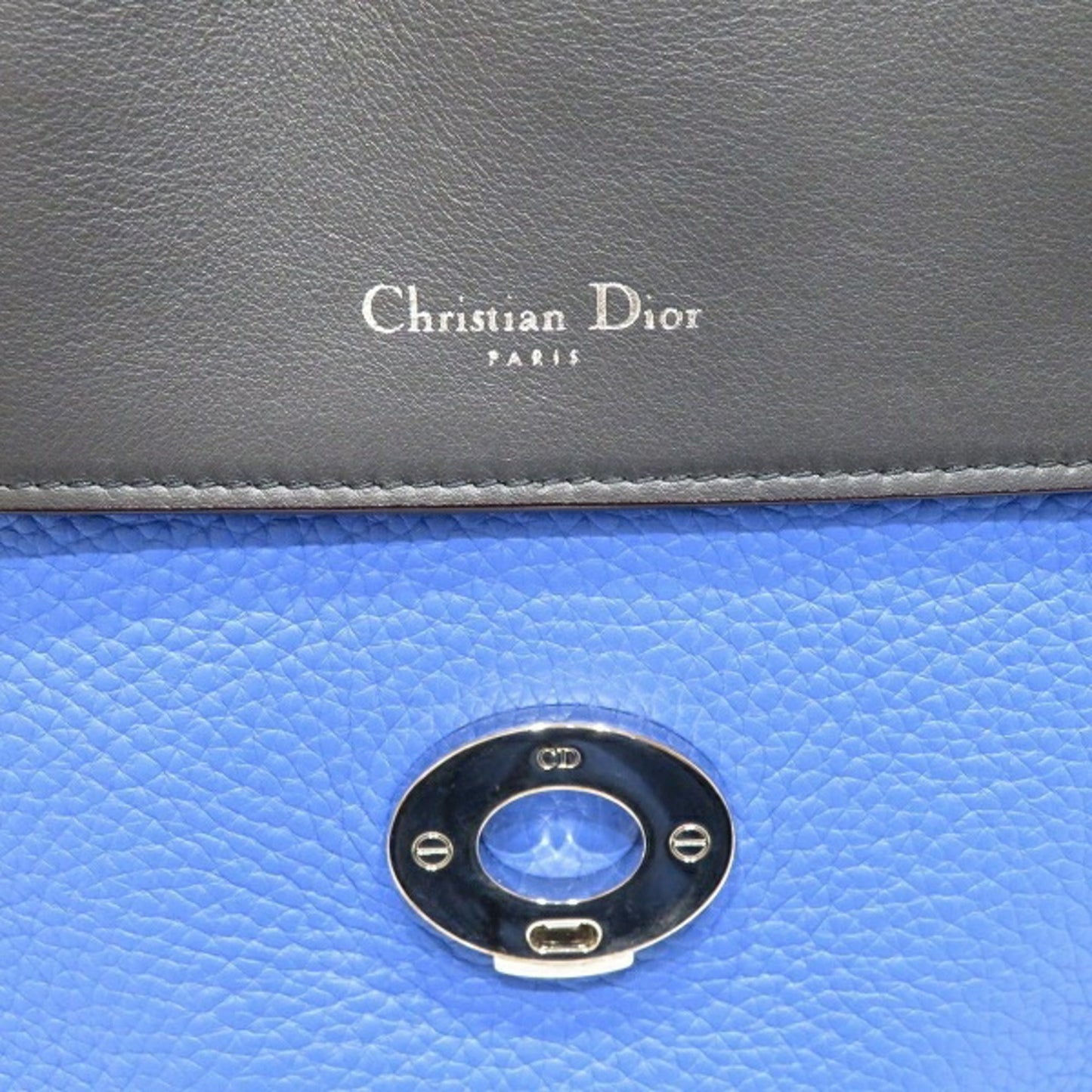 Christian Dior Blue Leather Handbag Shoulder Bag ()