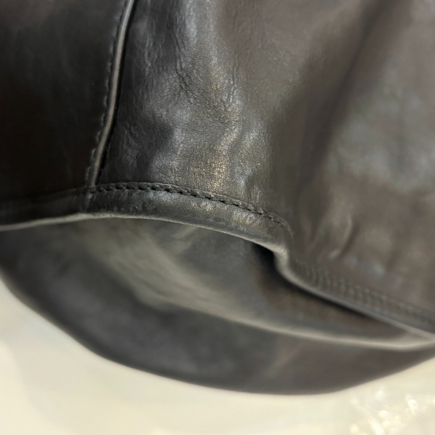 Gucci Black Leather Tote Bag ( )