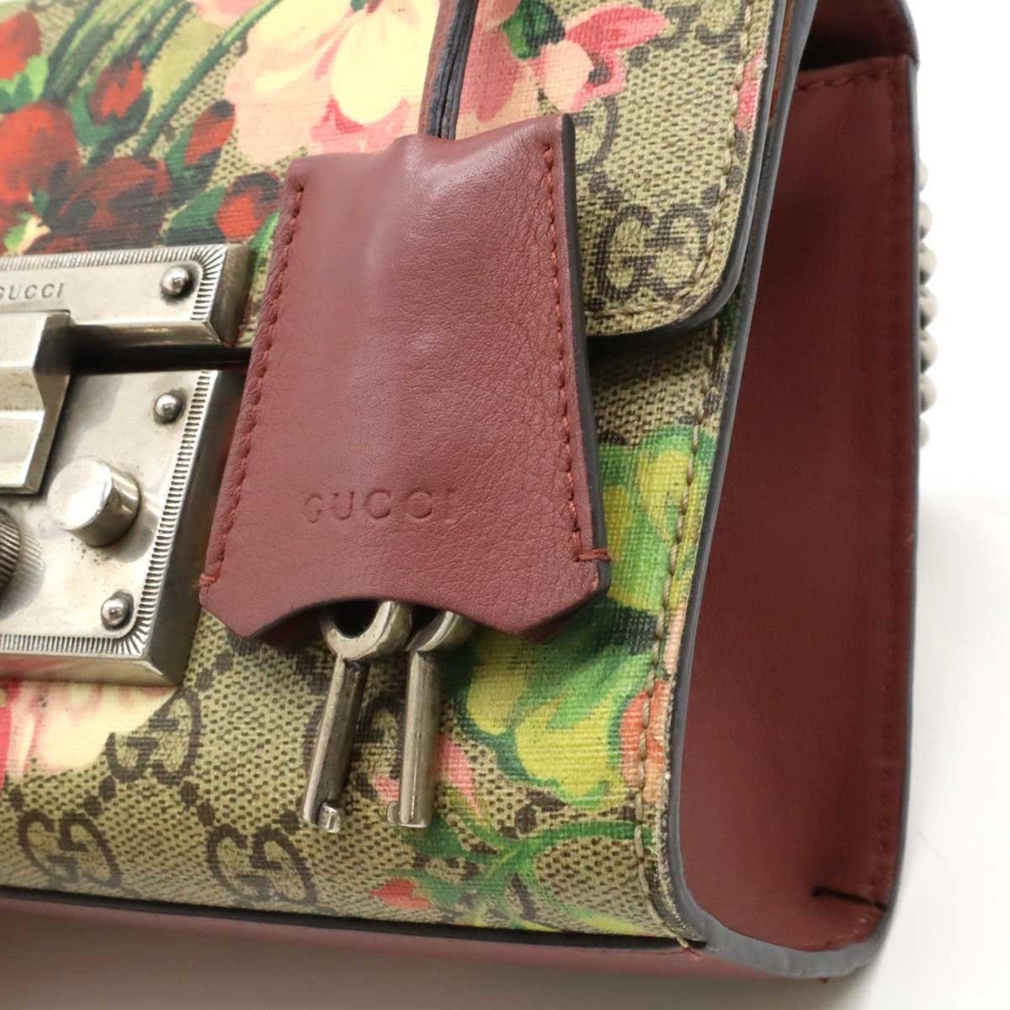 Gucci Gg Blooms Beige Multi-Color Pink Pvc Leather Shoulder Bag ( )