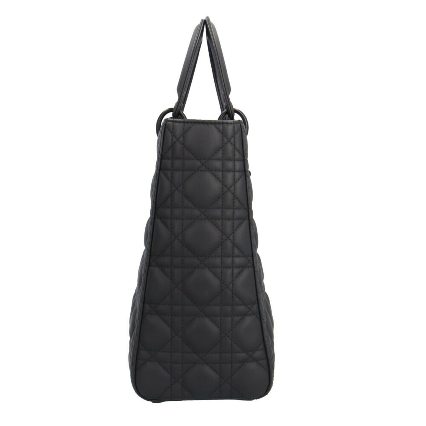 Christian Dior Lady Dior Black Leather Shoulder Bag ()