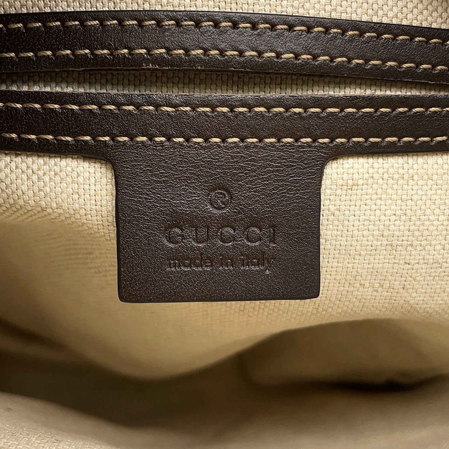 Gucci Brown Gg Supreme Leather Shoulder Bag ( )