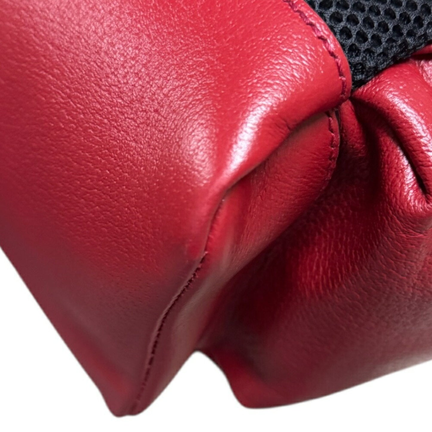 Gucci Navy Red Color Leather Backpack ( )