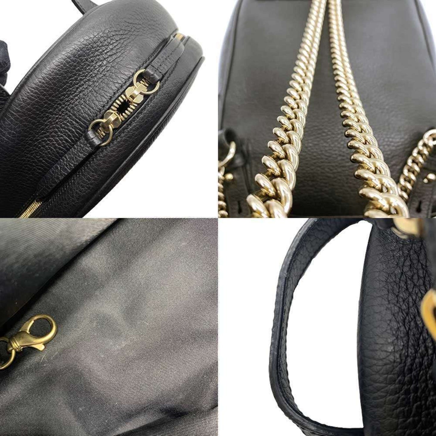 Gucci Black Leather Backpack ( )