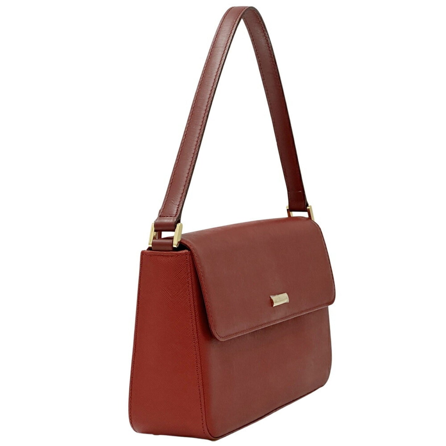 Burberry Red Color Leather Handbag Shoulder Bag ( )