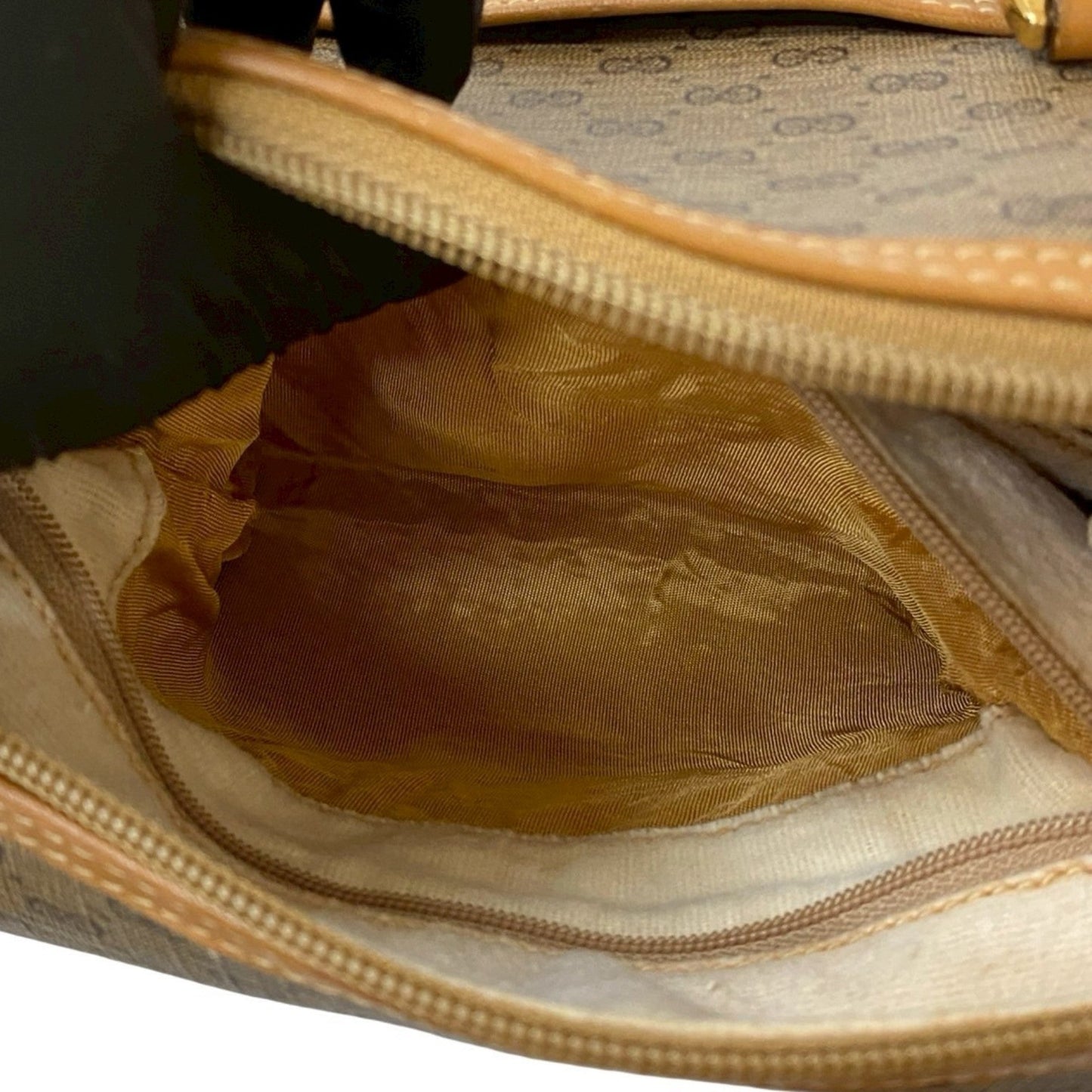 Gucci Brown Leather Pvc Boston Bag Handbag ( )
