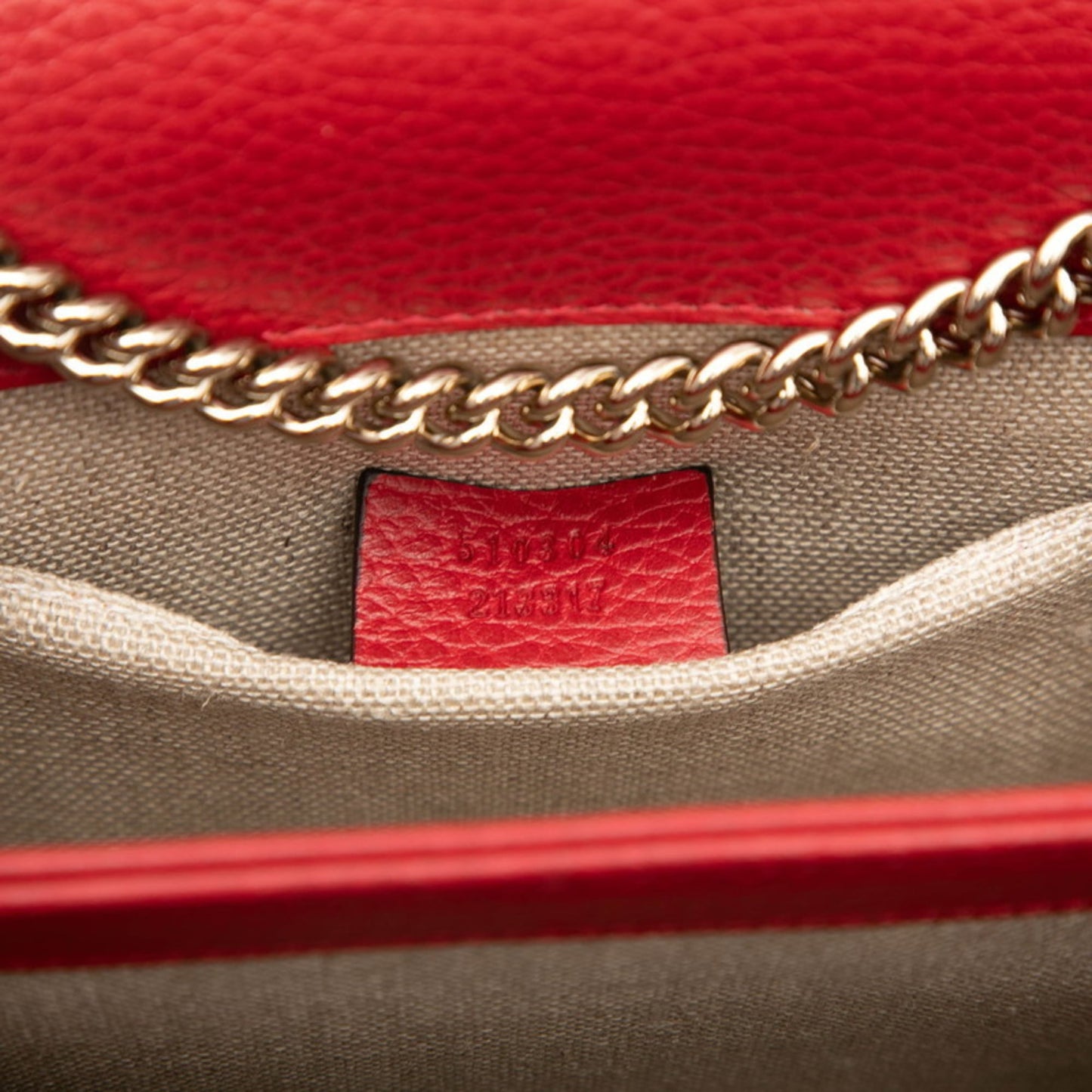 Gucci Red Color Leather Shoulder Bag ( )