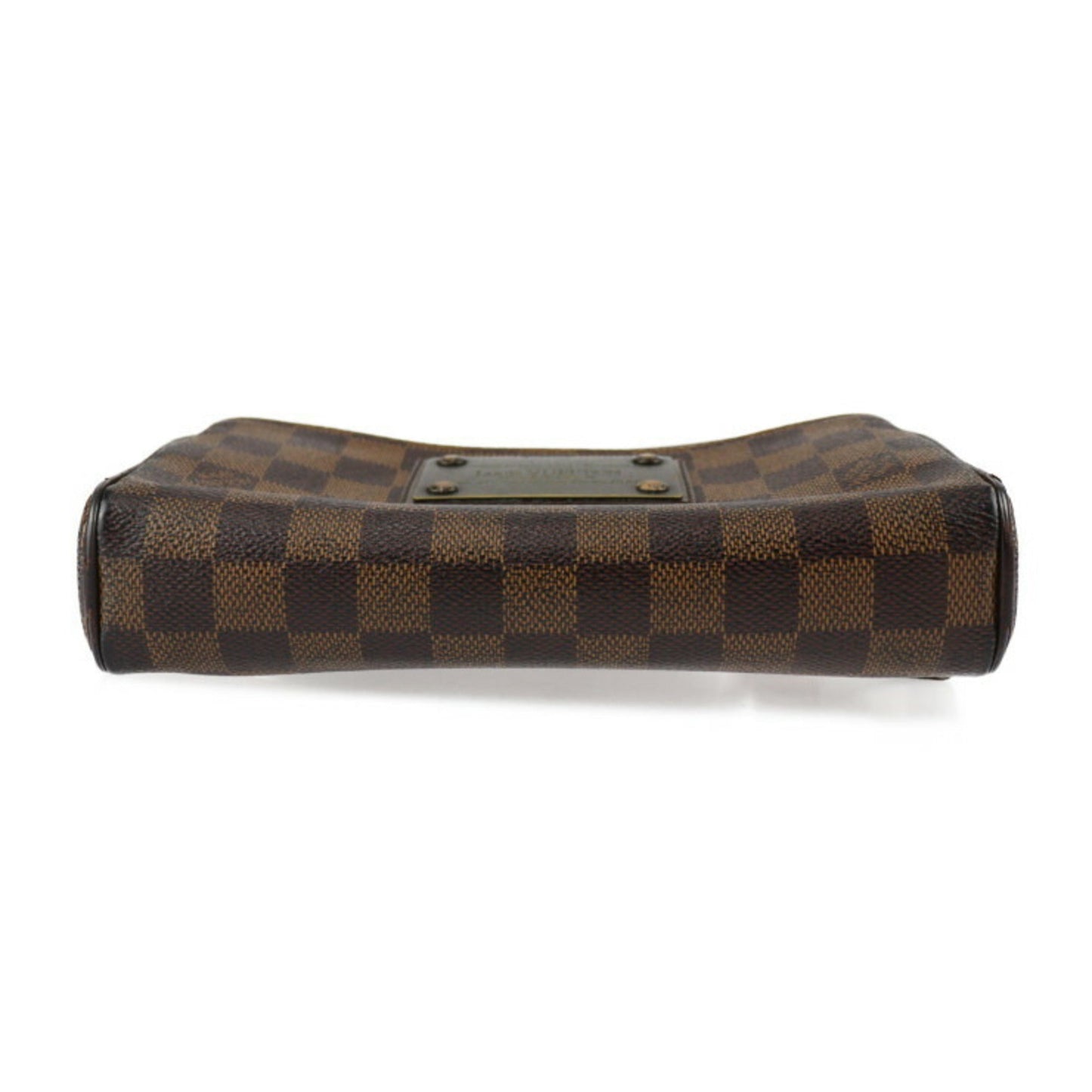 LOUIS VUITTON Bumbag Brooklyn Waist Bag N41101 Damier Canvas Ebene Gold Hardware Bronze Body Vuitton