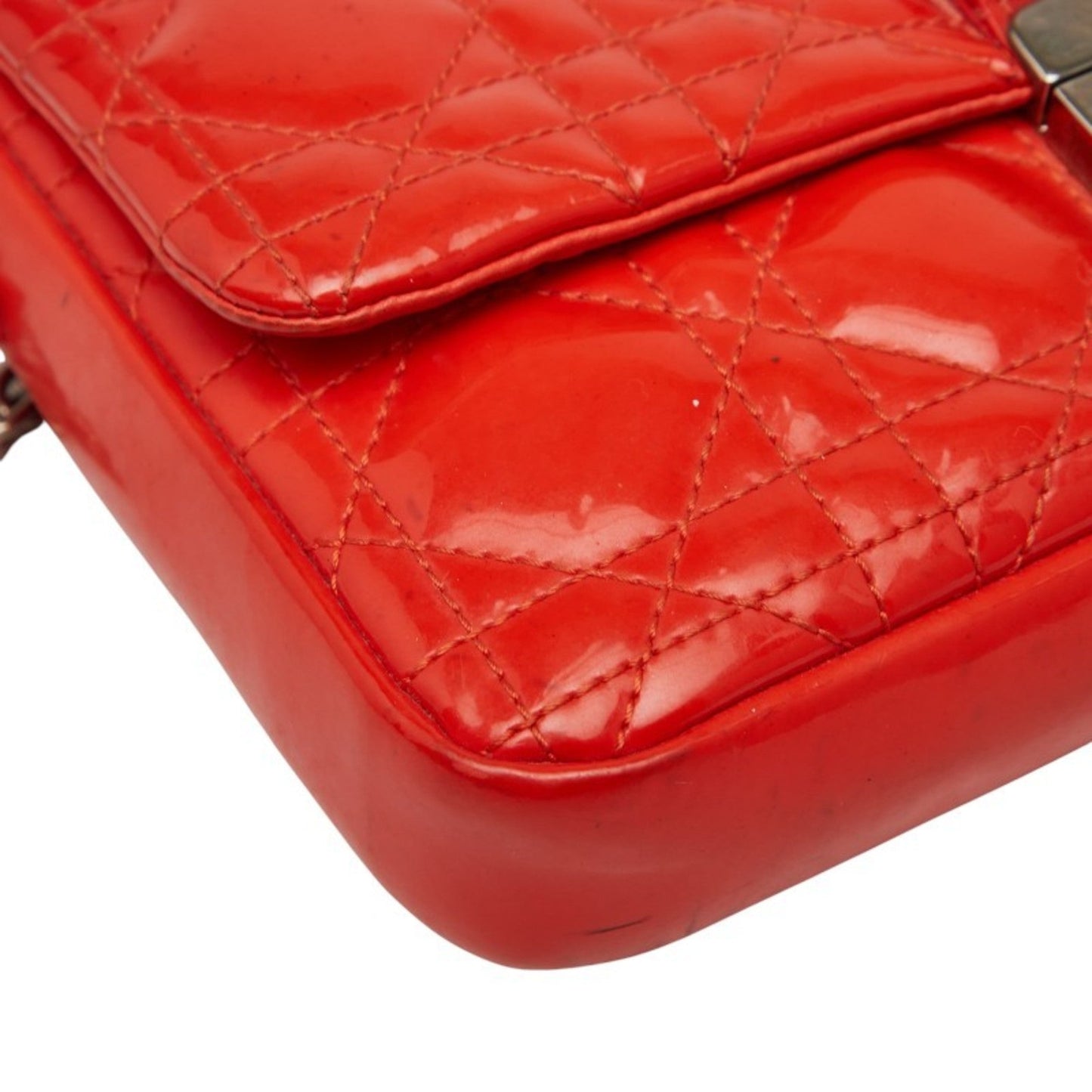 Christian Dior Orange Leather Shoulder Bag ()