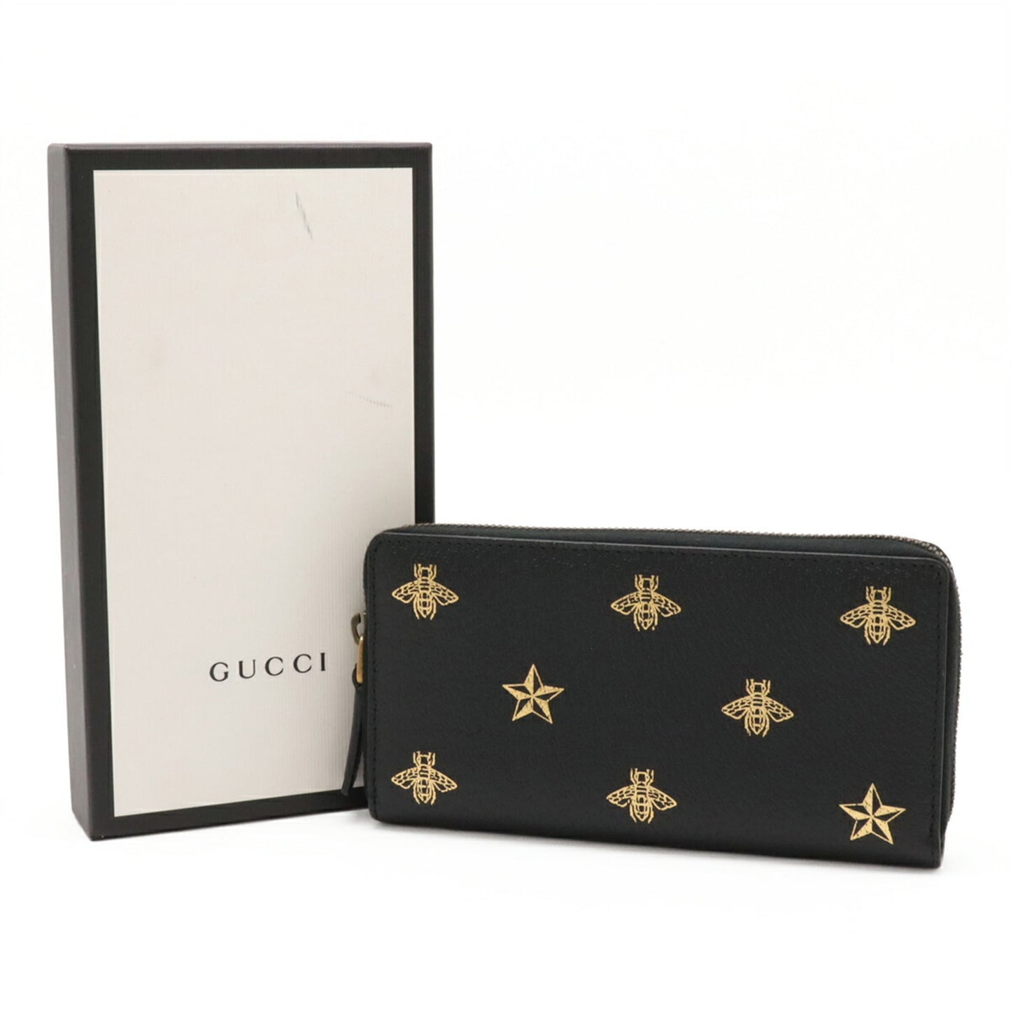 Gucci Black Leather Long Wallet (Bi-Fold) ( )