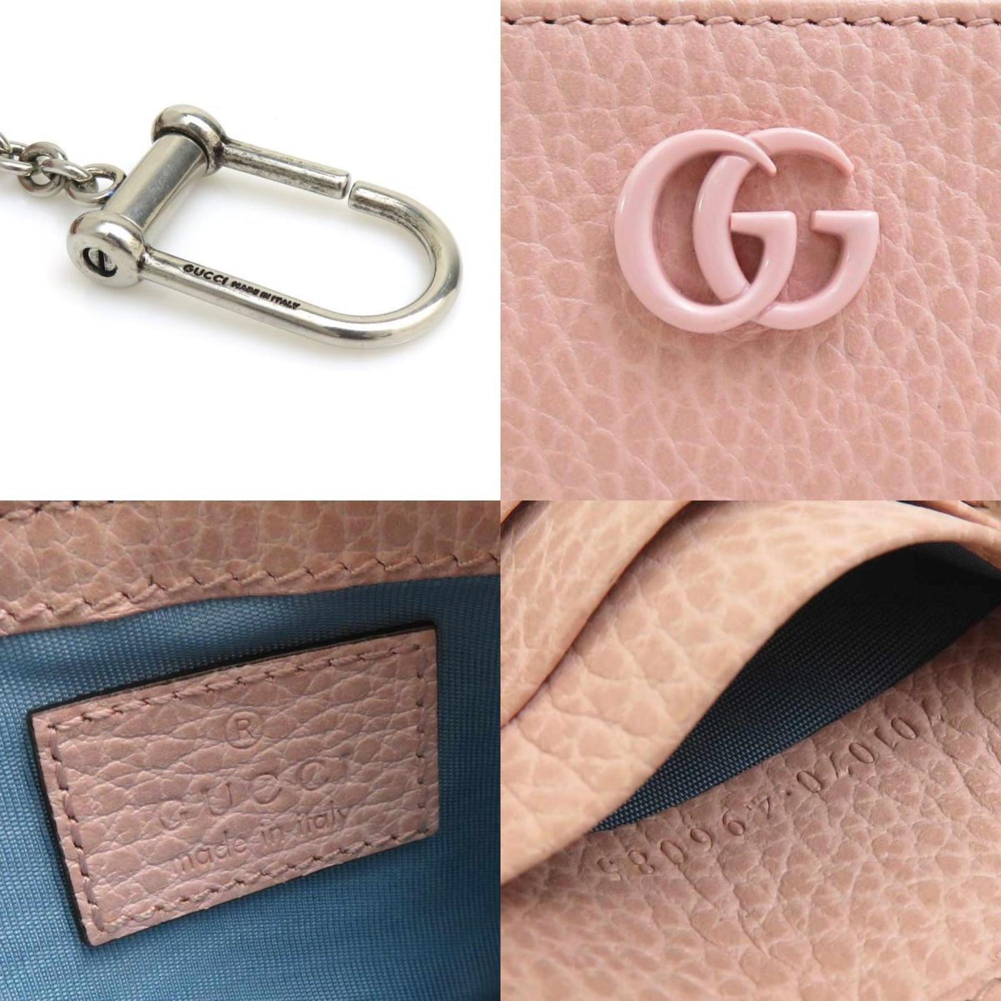 Gucci Pink Leather Coin Purse/Coin Case ( )