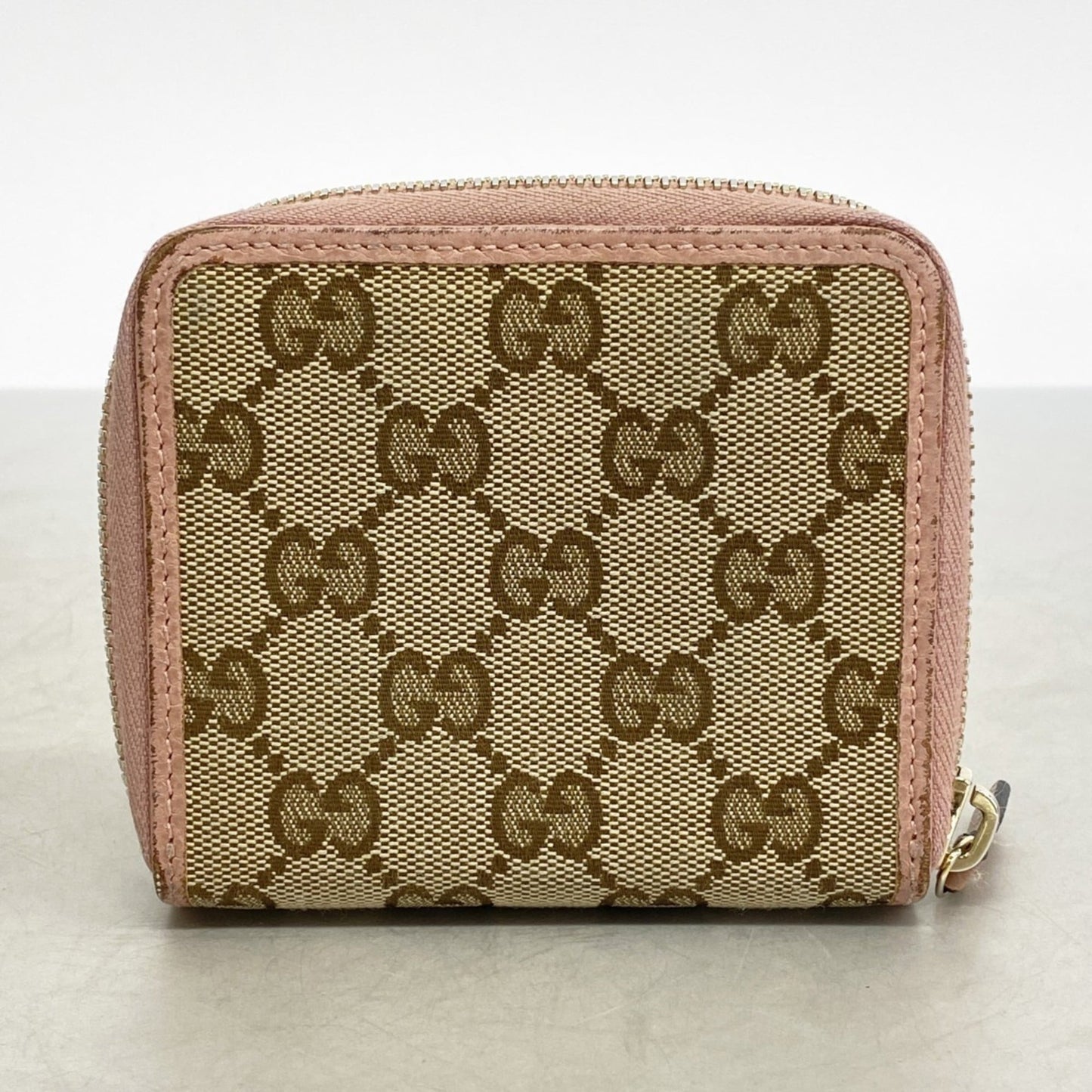 Gucci Beige Pink Canvas Wallet (Bi-Fold) ( )