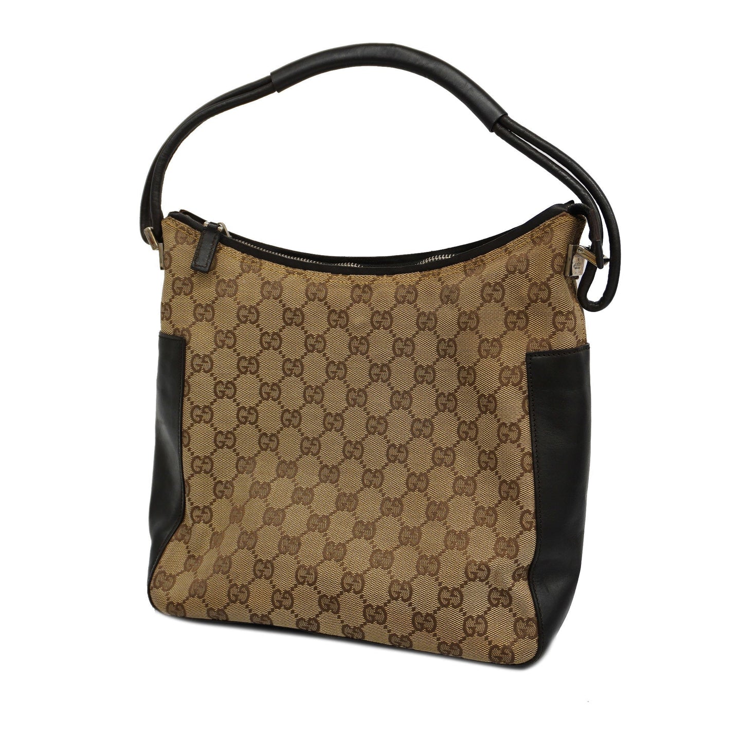 GUCCI Auth GG Canvas Shoulder Bag 001 3766 Women's Leather Shoulder Bag Beige