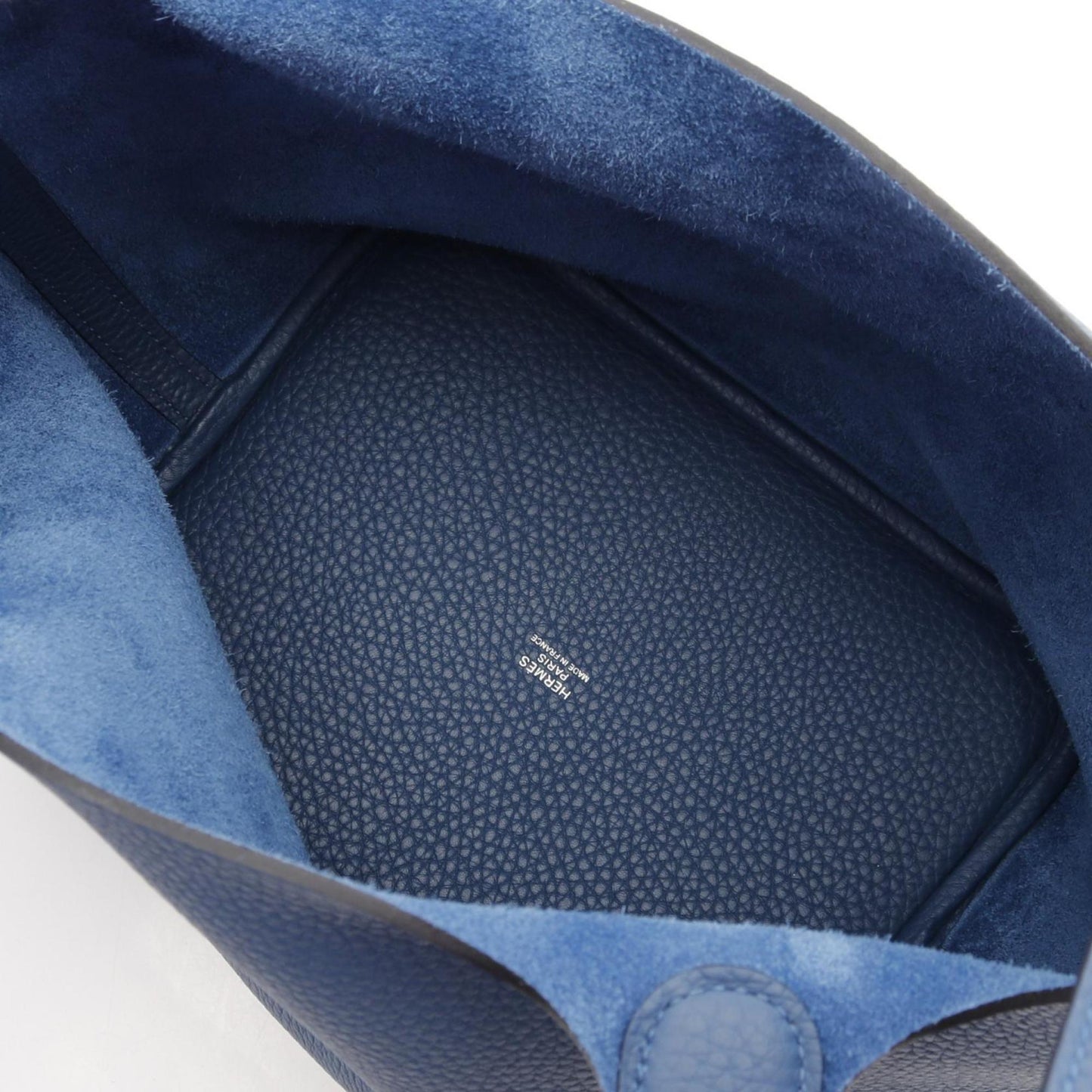 Hermes Picotin Blue Taurillon Clemence Leather Leather Handbag ( )