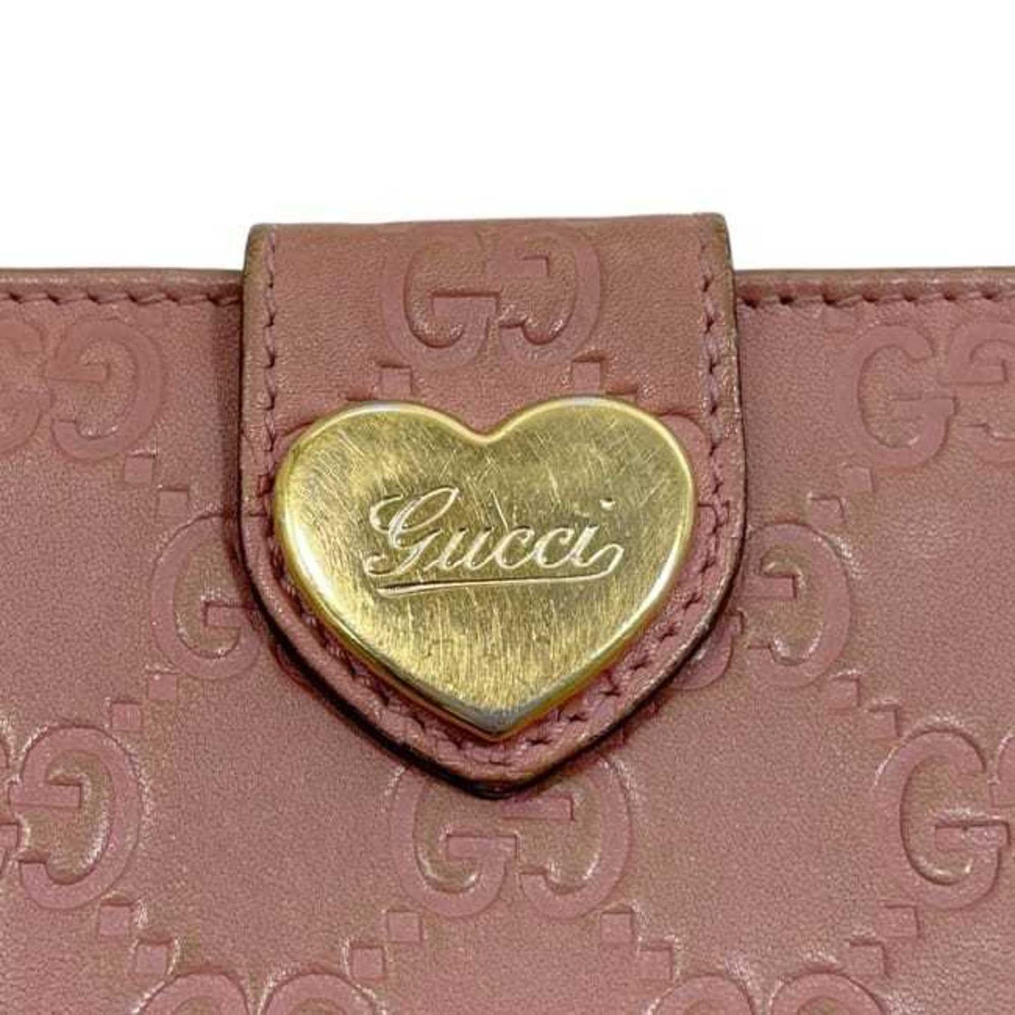 Gucci Pink Leather Long Wallet (Bi-Fold) ( )