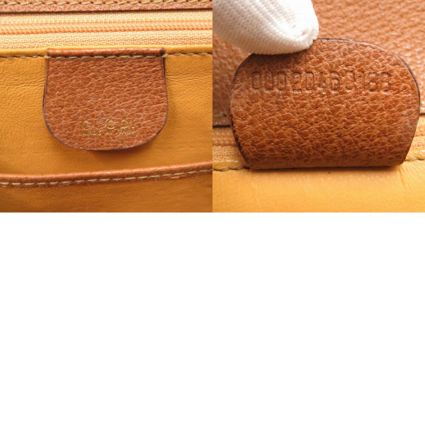Gucci Brown Bamboo Leather Handbag ( )